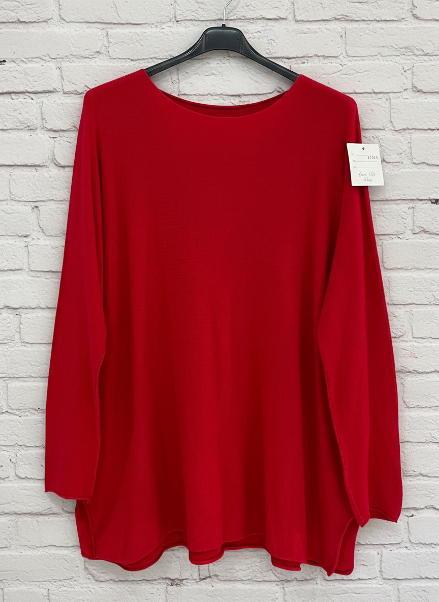 Maxi maglia girocollo morbido elasticizzata donna curvy