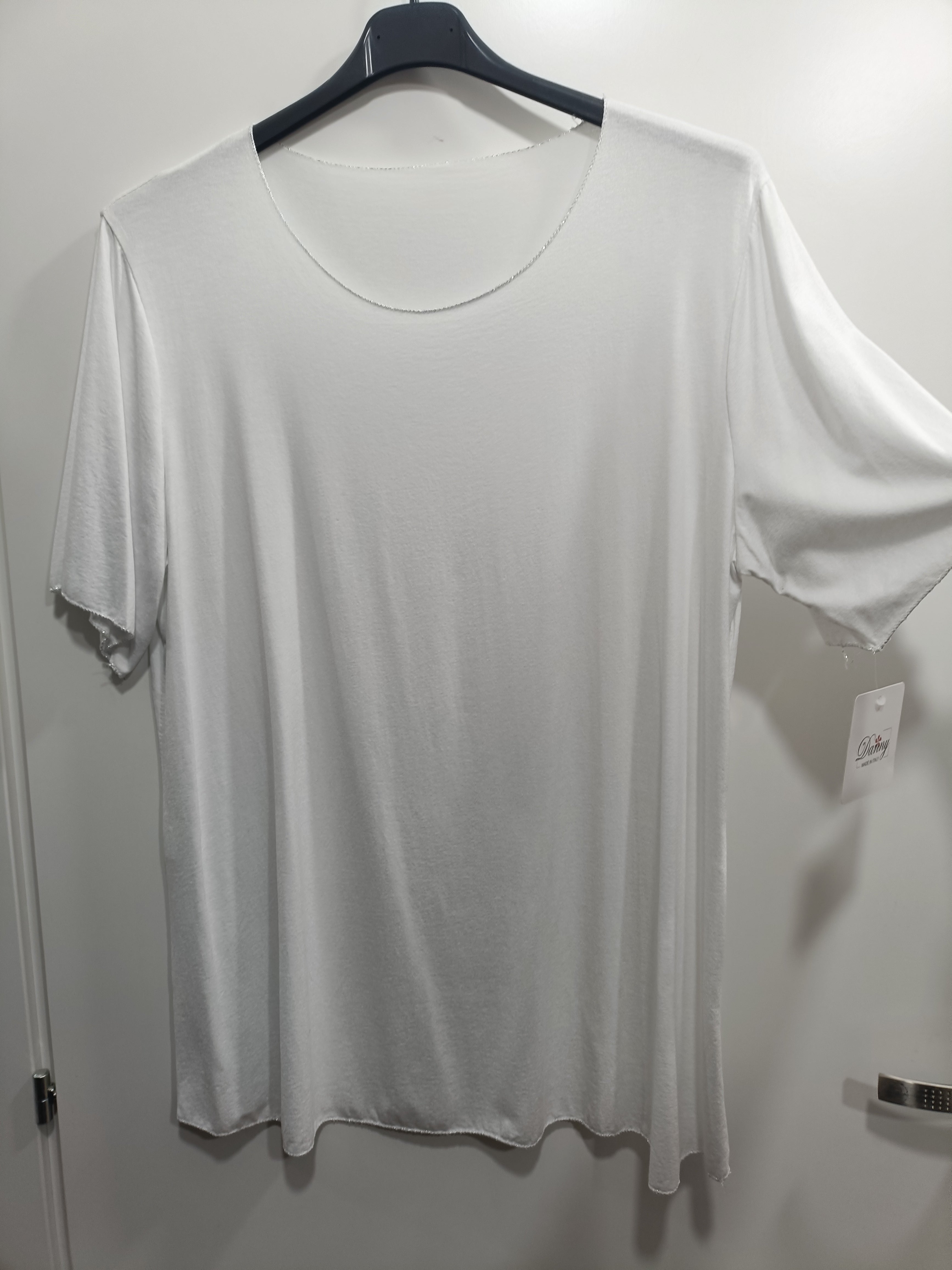 T-shirt Basic bordo lurex - taglie comode