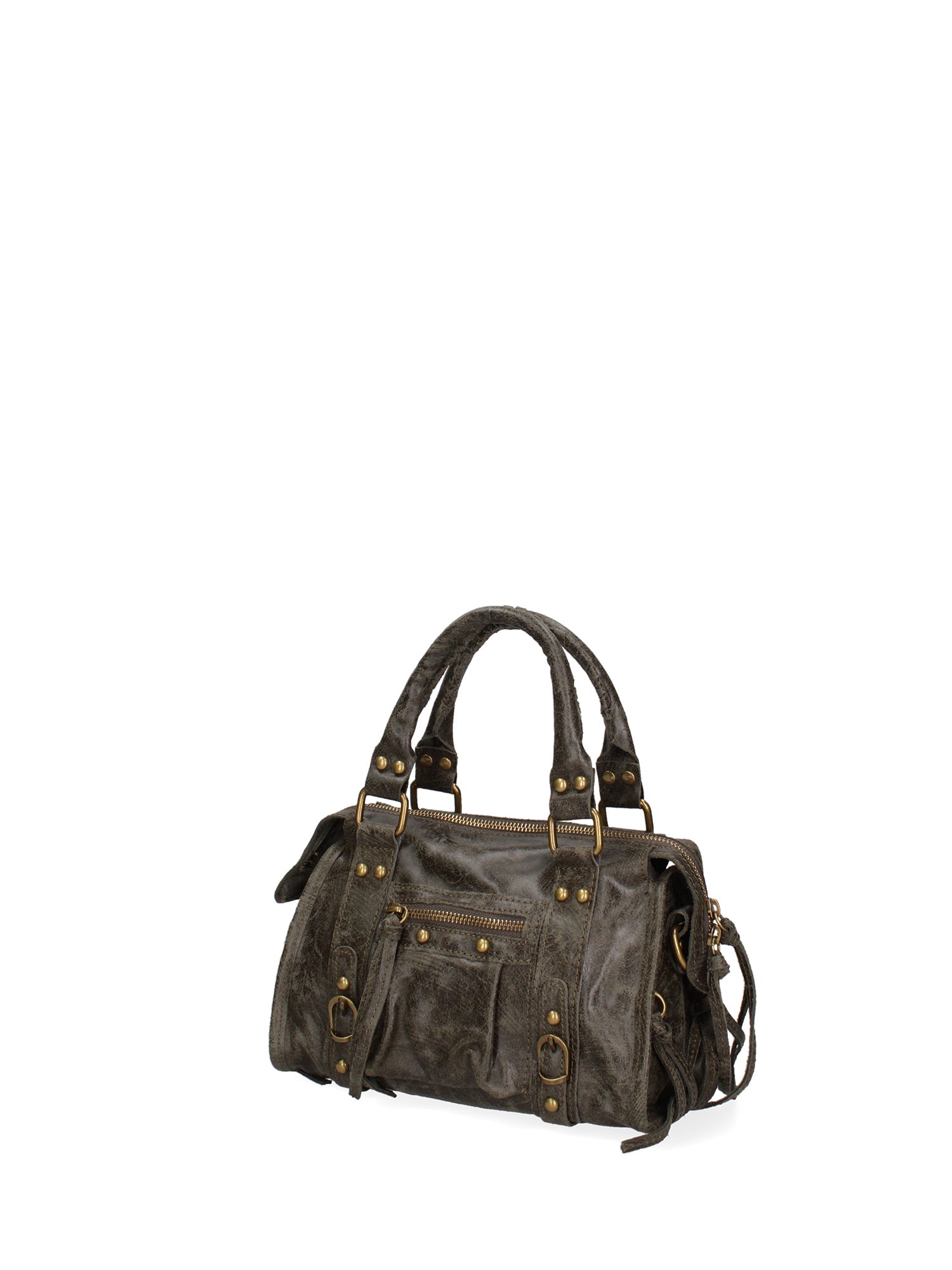 Borsa a spalla City bag vera pelle artigianale italiana