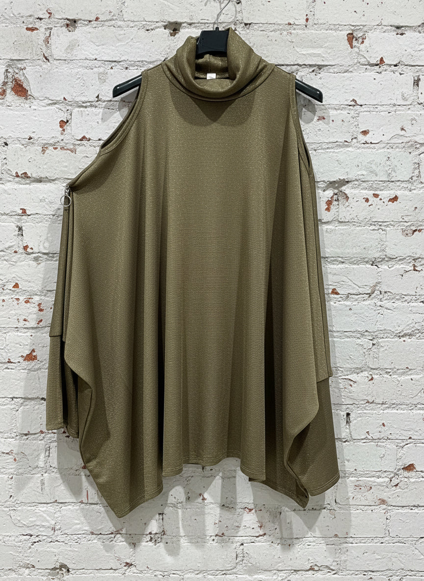 Maglia spalle scoperte lurex curvy