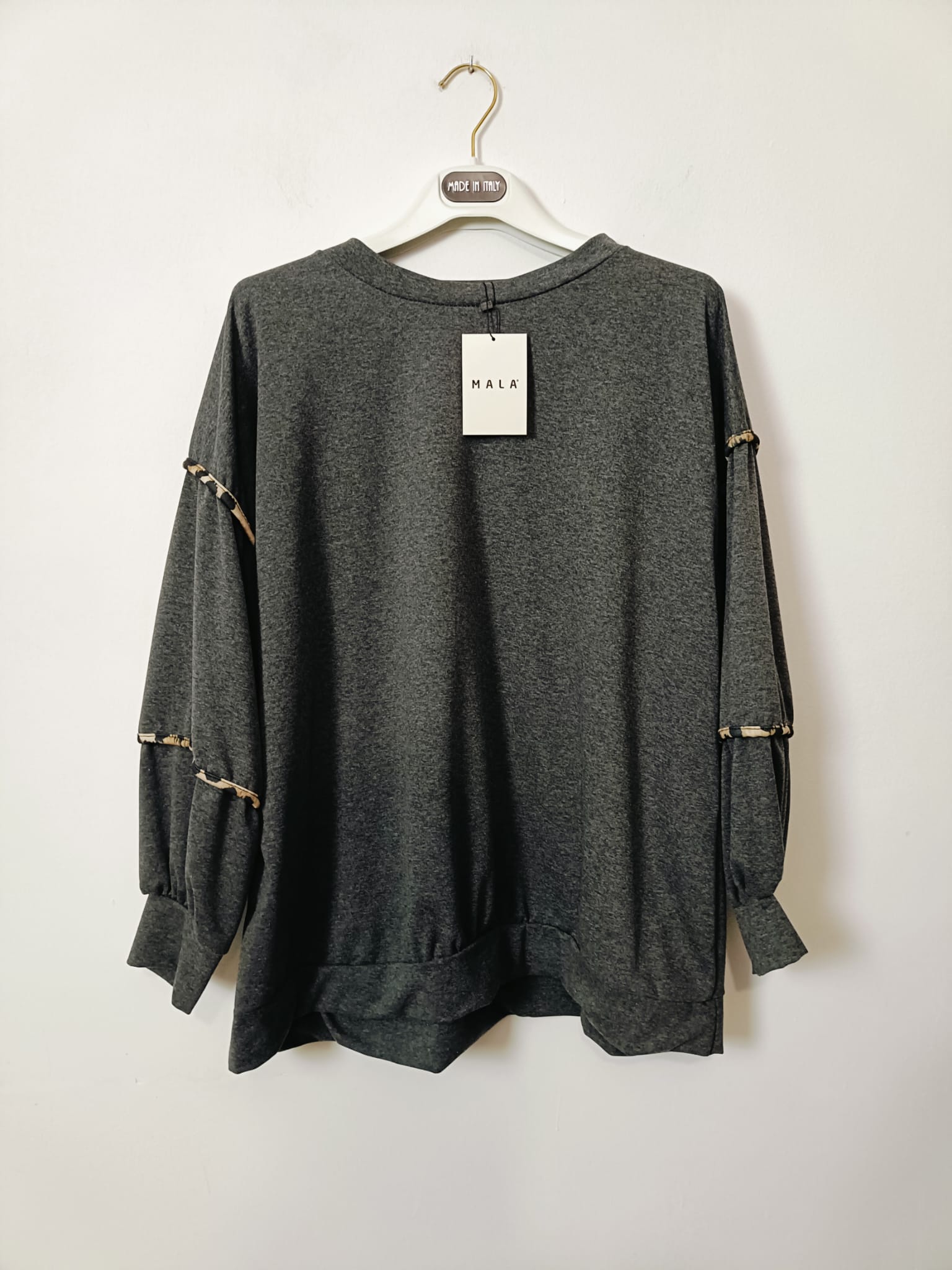 Felpa dettagli maculati