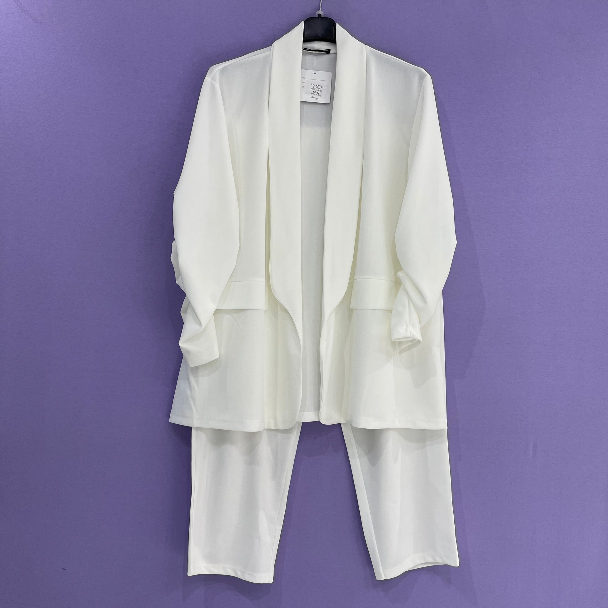 Tailleur Curvy manica arricciata