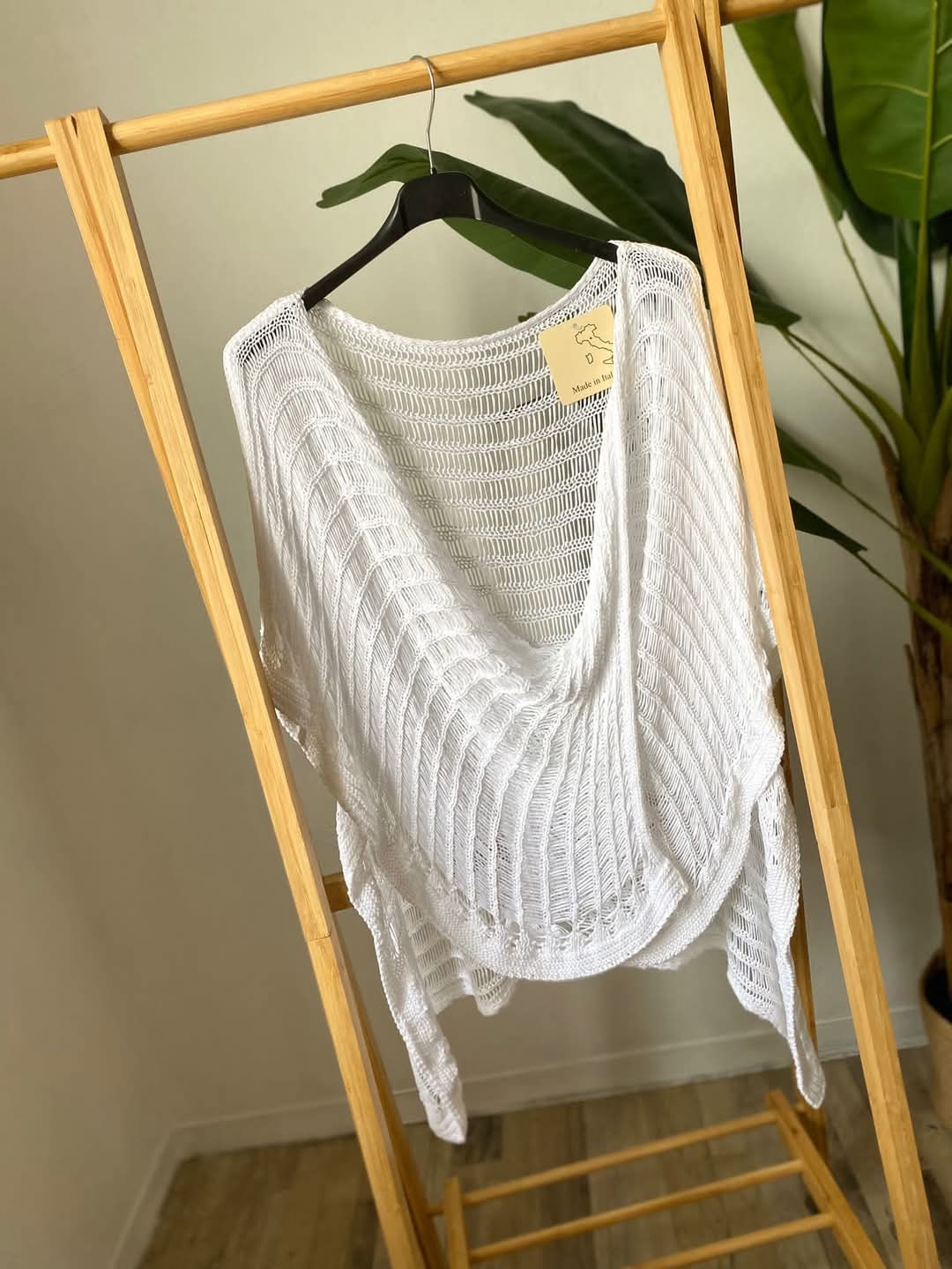 Maxi maglia rete poncho intrecciato Kate Moss