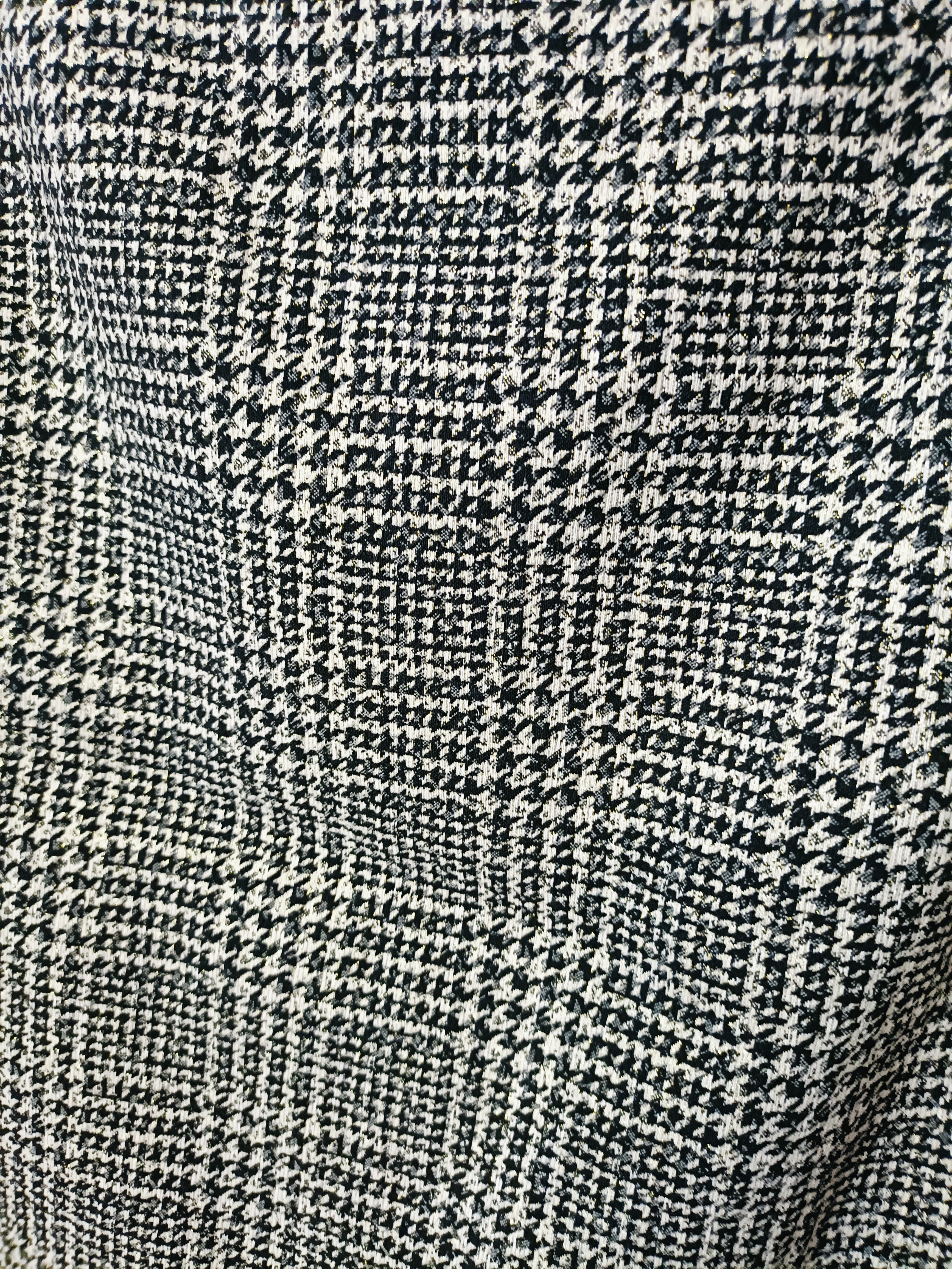 Gonna Carla Ferroni fantasia lurex e retro ecopelle curvy