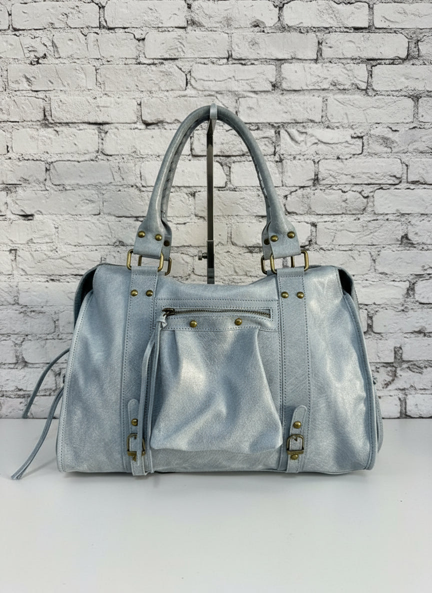 City bag vera pelle effetto sauvage grande