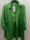 Maxi camicia raso taglia comoda