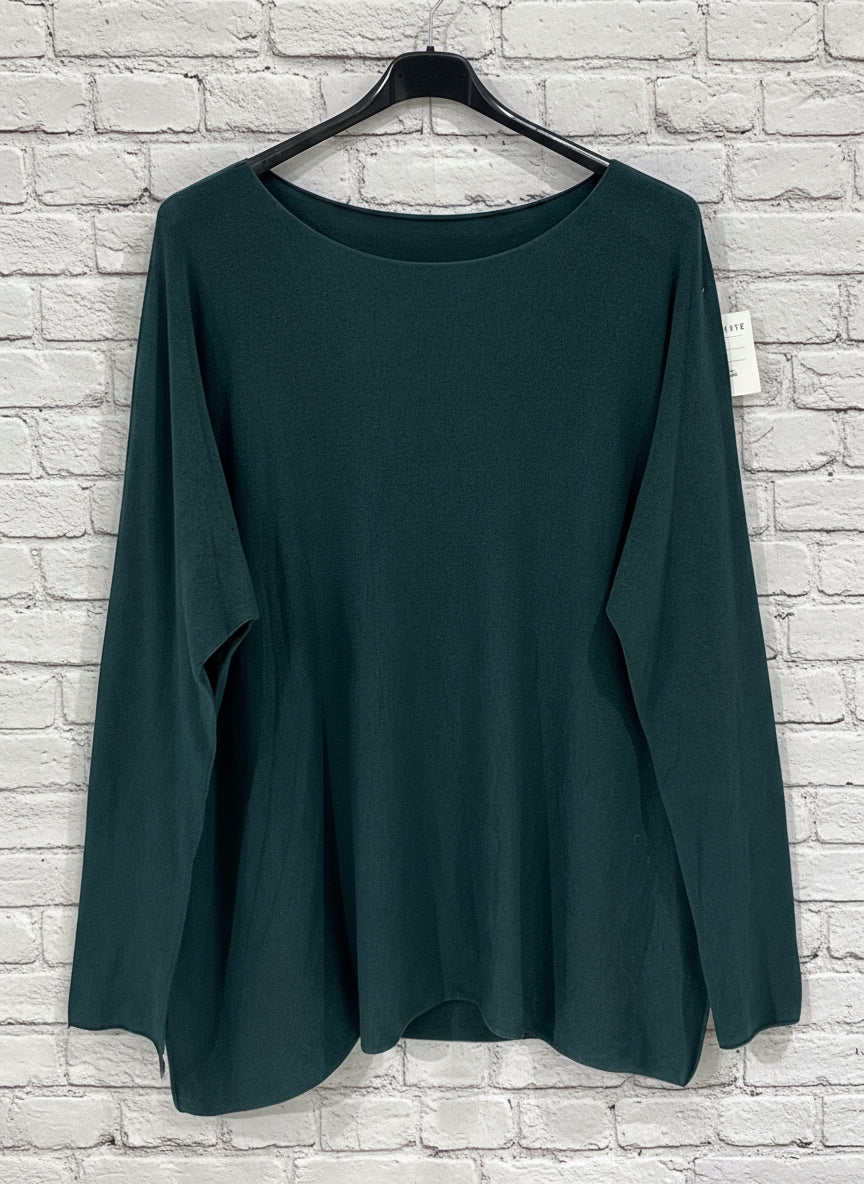 Maxi maglia girocollo morbido elasticizzata donna curvy