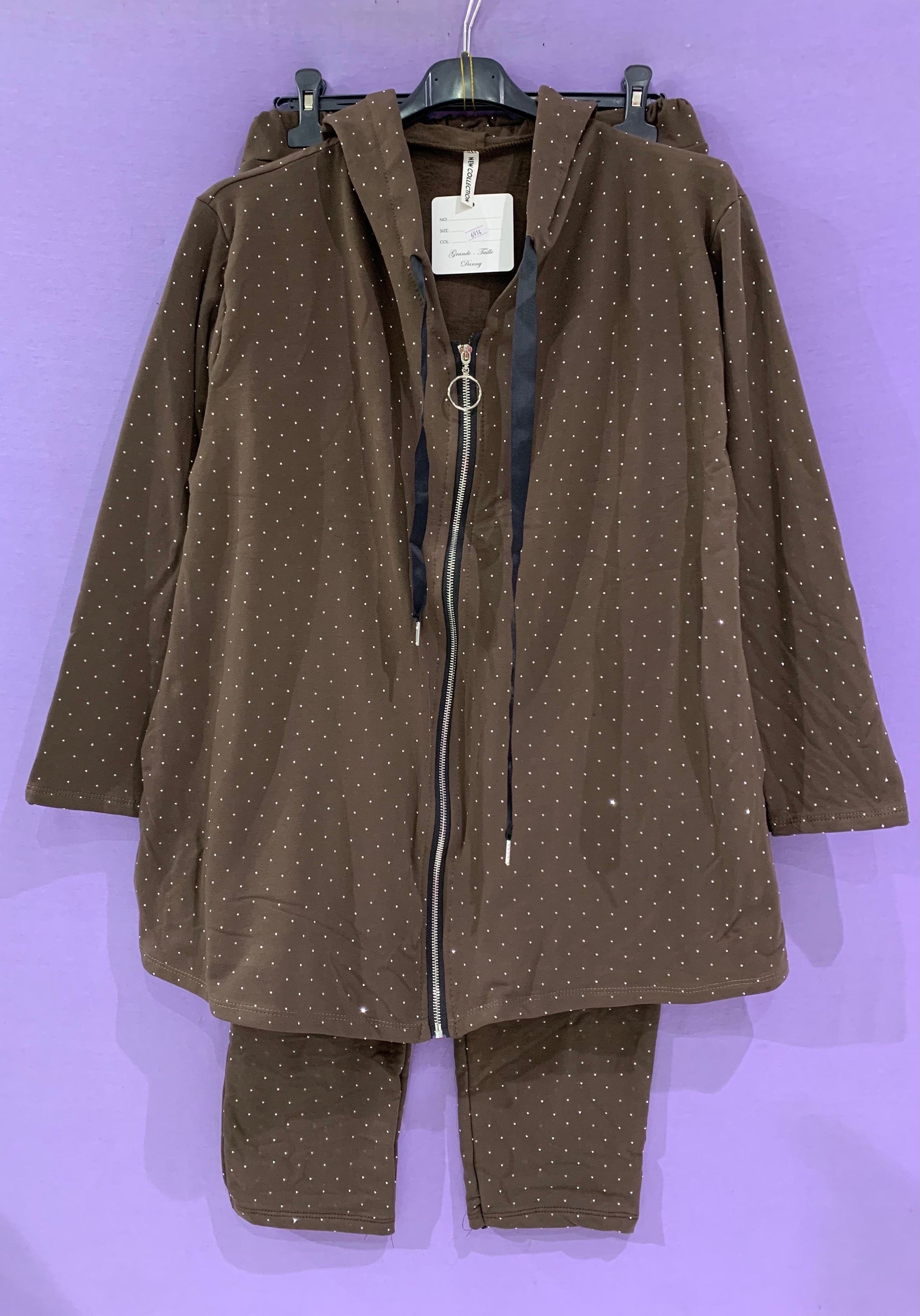 Completo tuta brillantini curvy