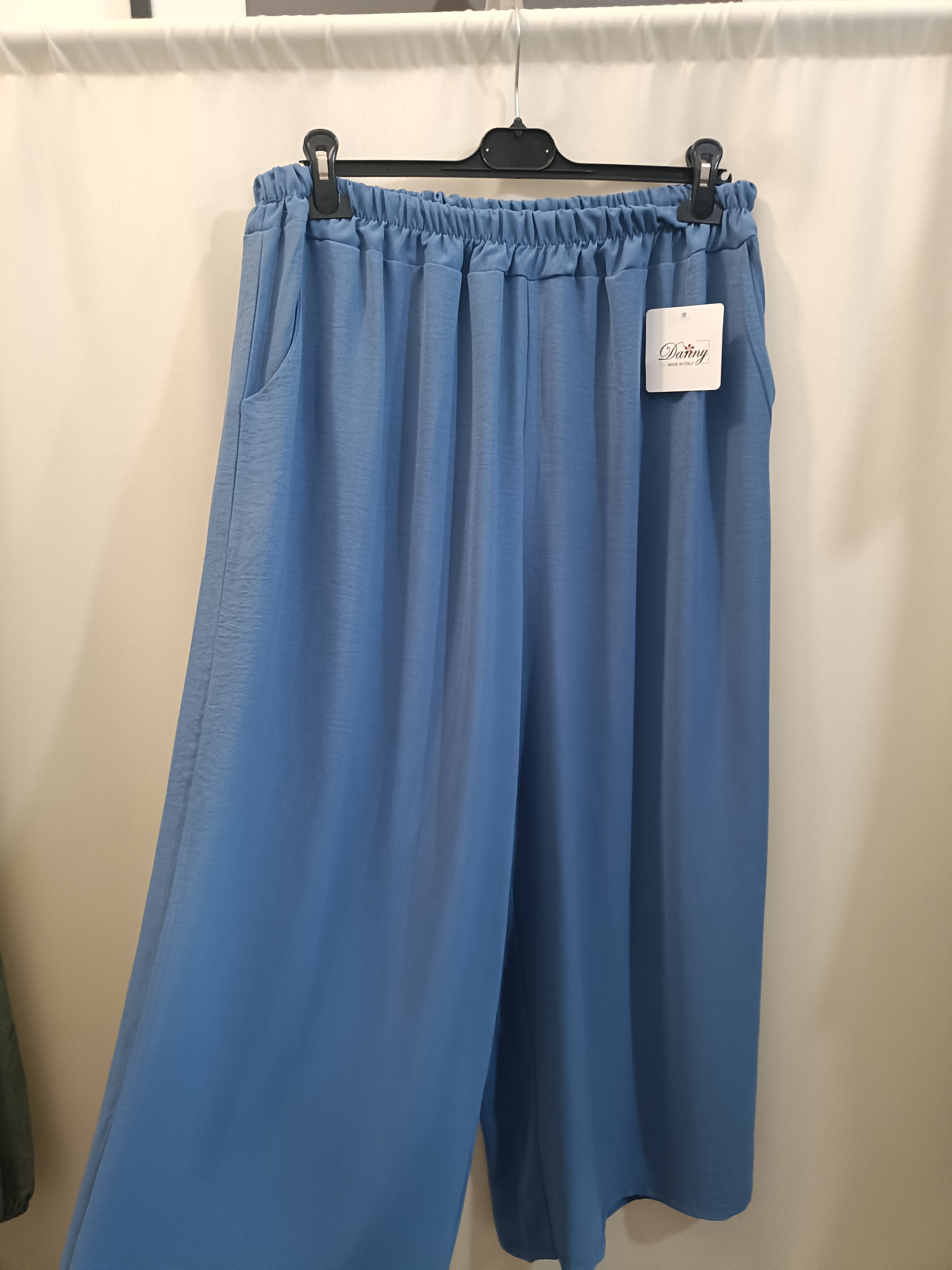 Pantalone palazzo vita alta elasticizzato taglie comode XL 5XL