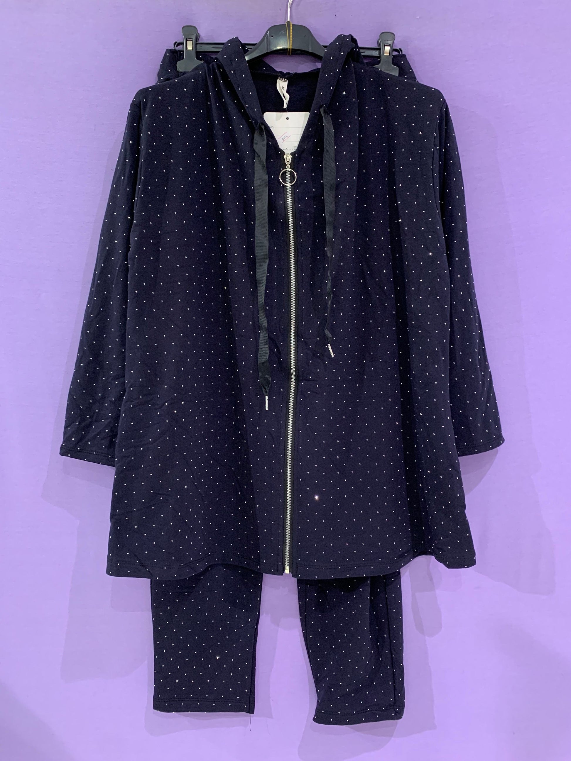 Completo tuta brillantini curvy