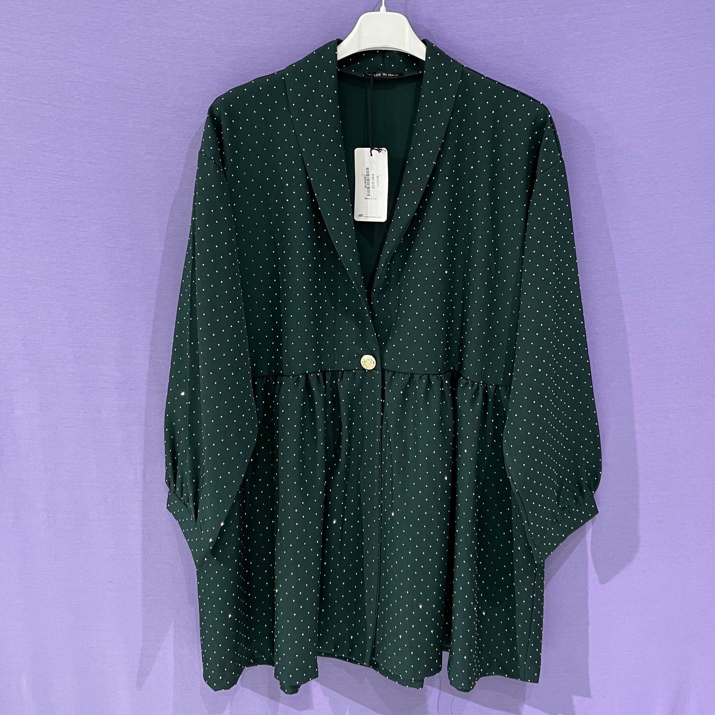 Giacca monopetto brillantini curvy