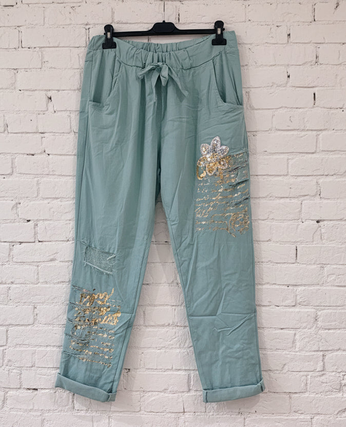 Maxi jeansetto stampe laccio curvy