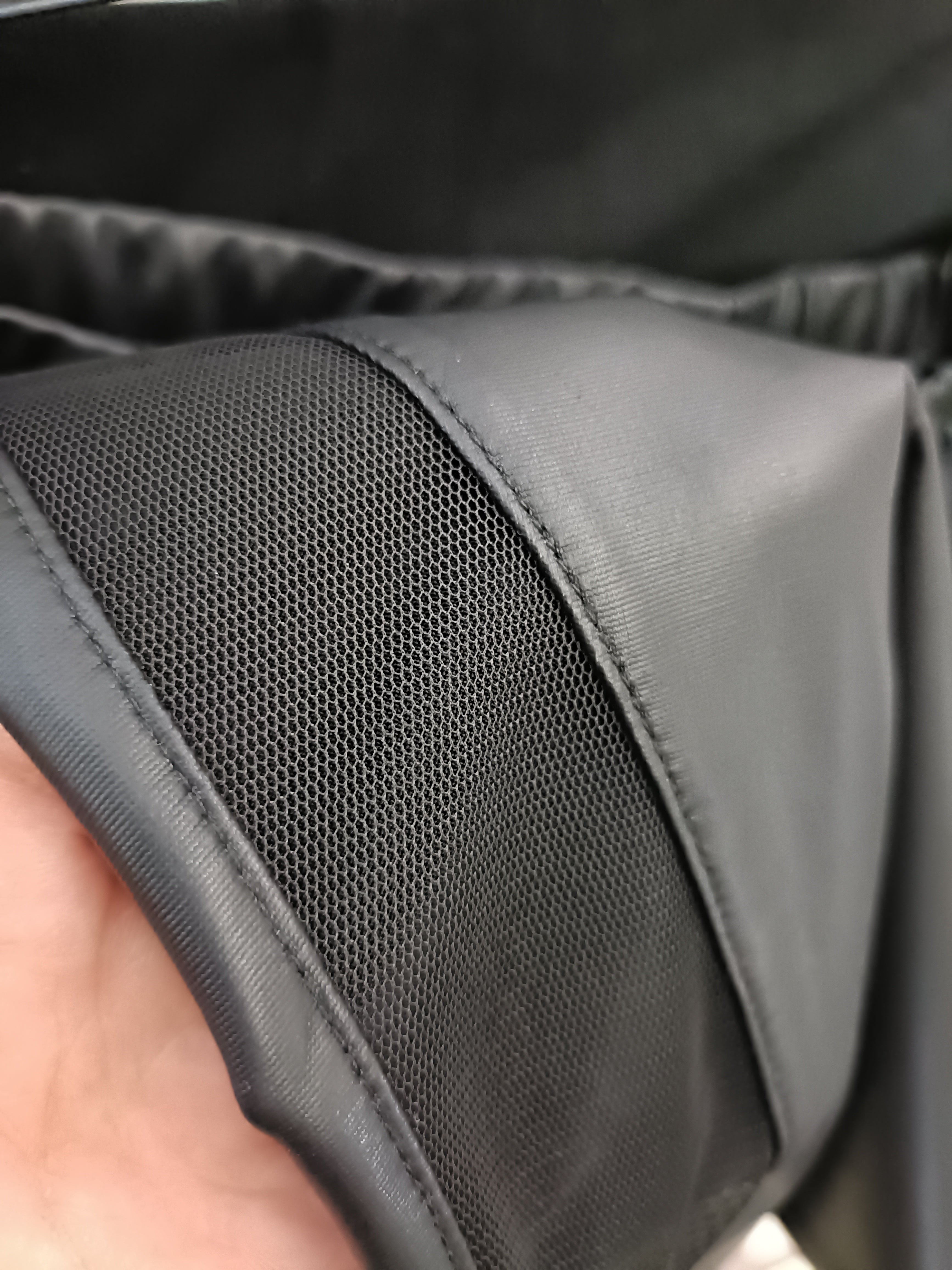 Leggings ecopelle taglie comode con tulle trasparenza