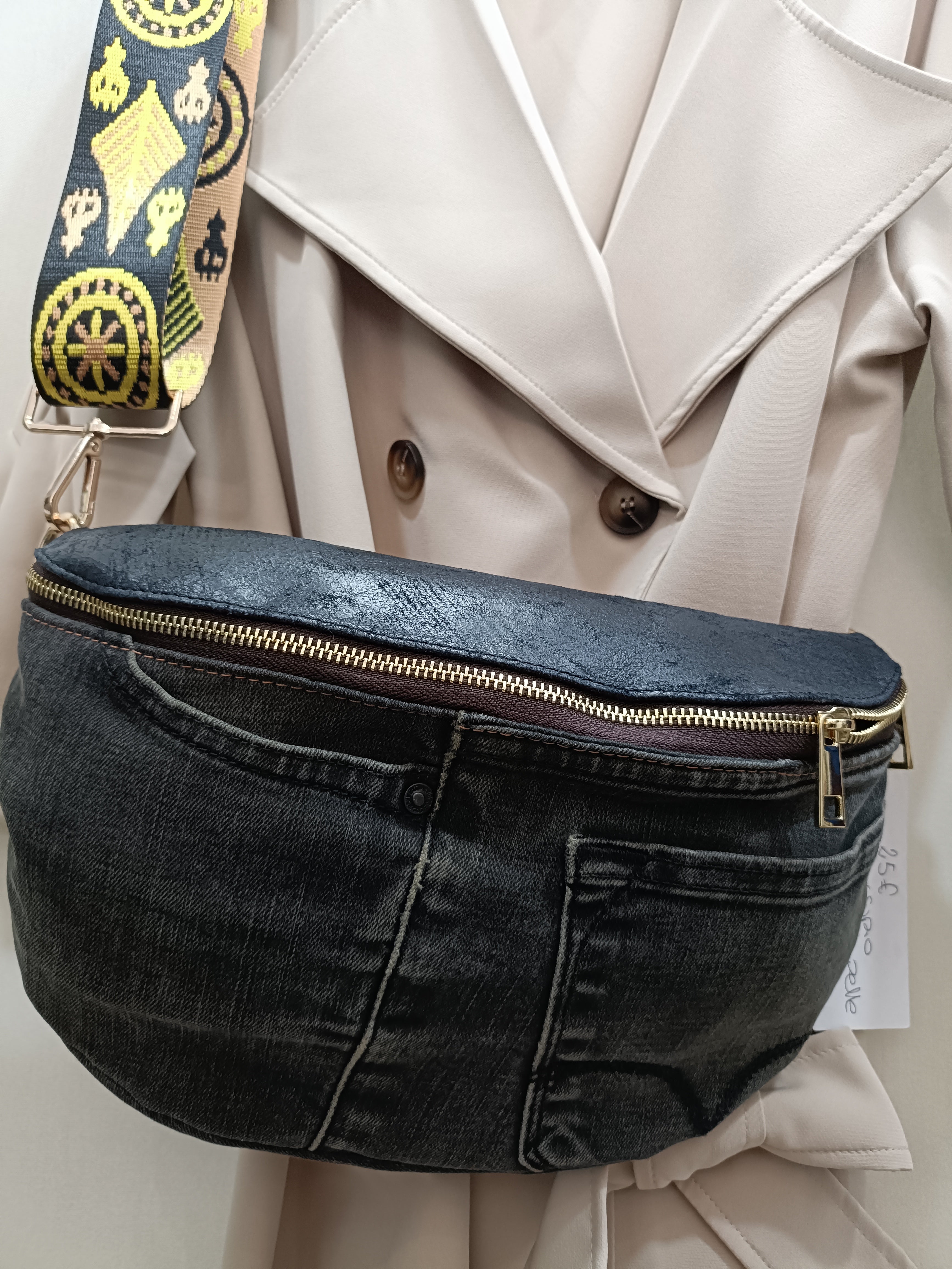 Marsupio Jeans e pelle