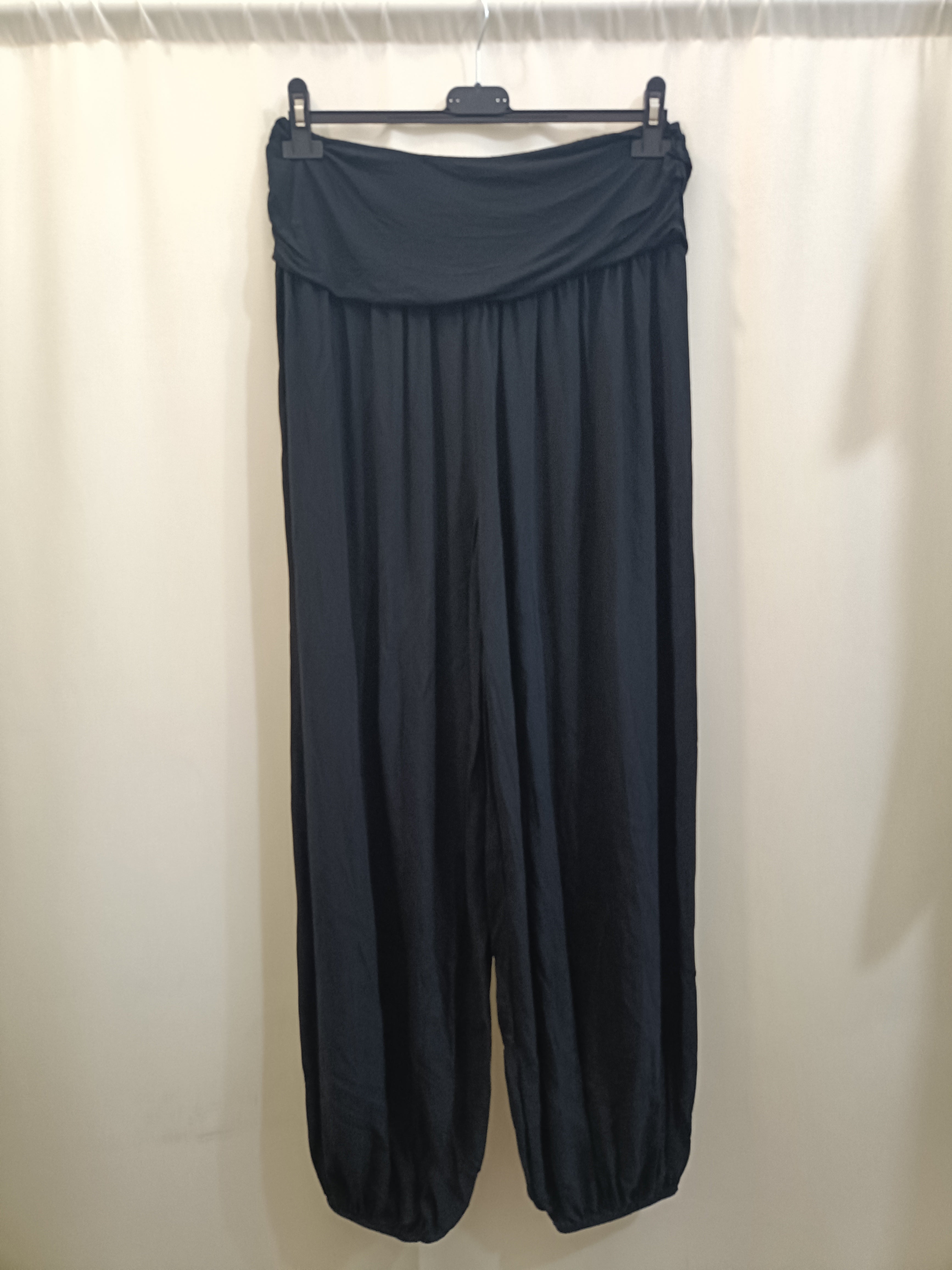 Pantalone harem fresco in viscosa - taglie comode con polsino