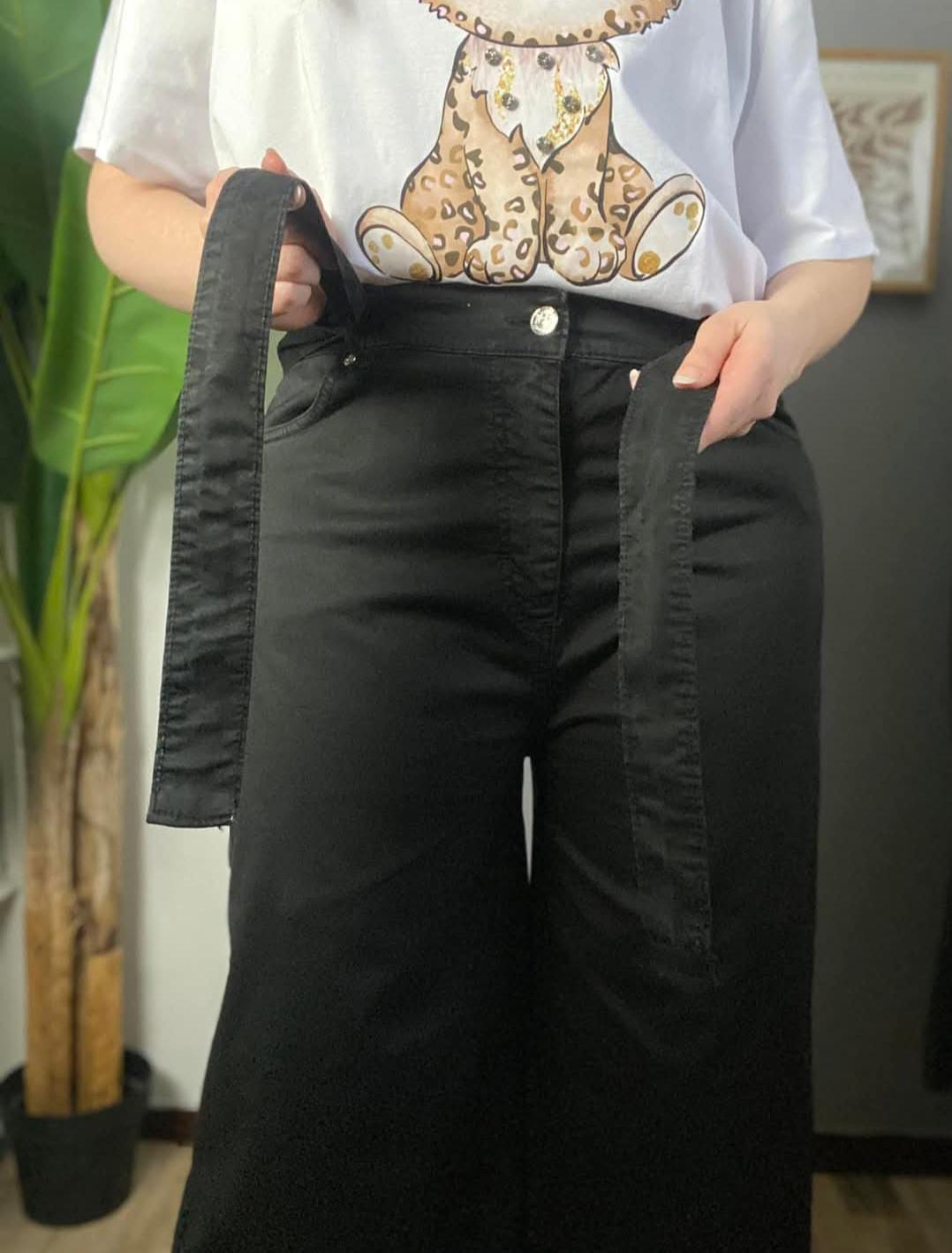 Jeans con cinta in cotone - taglie comode