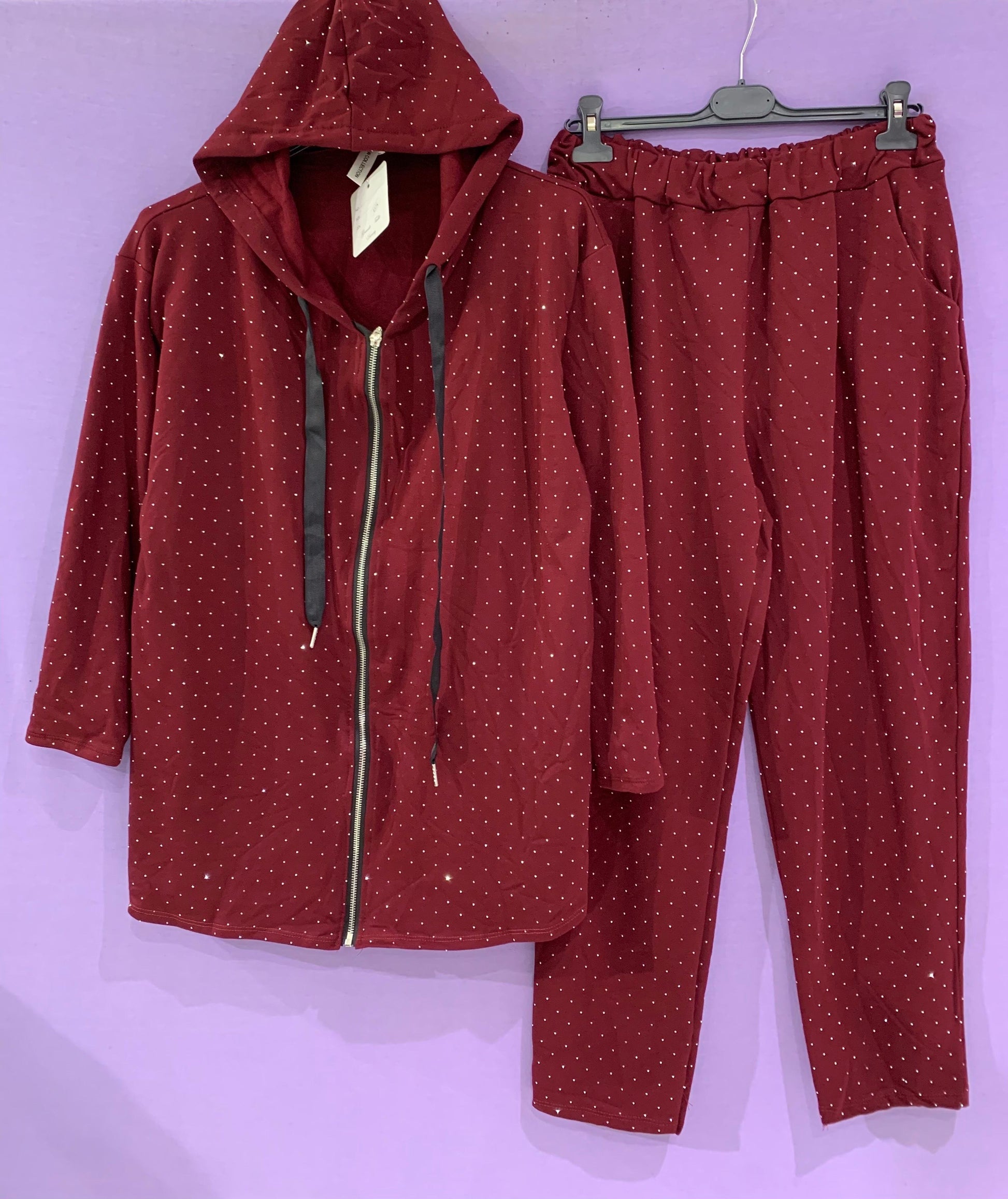 Completo tuta brillantini curvy