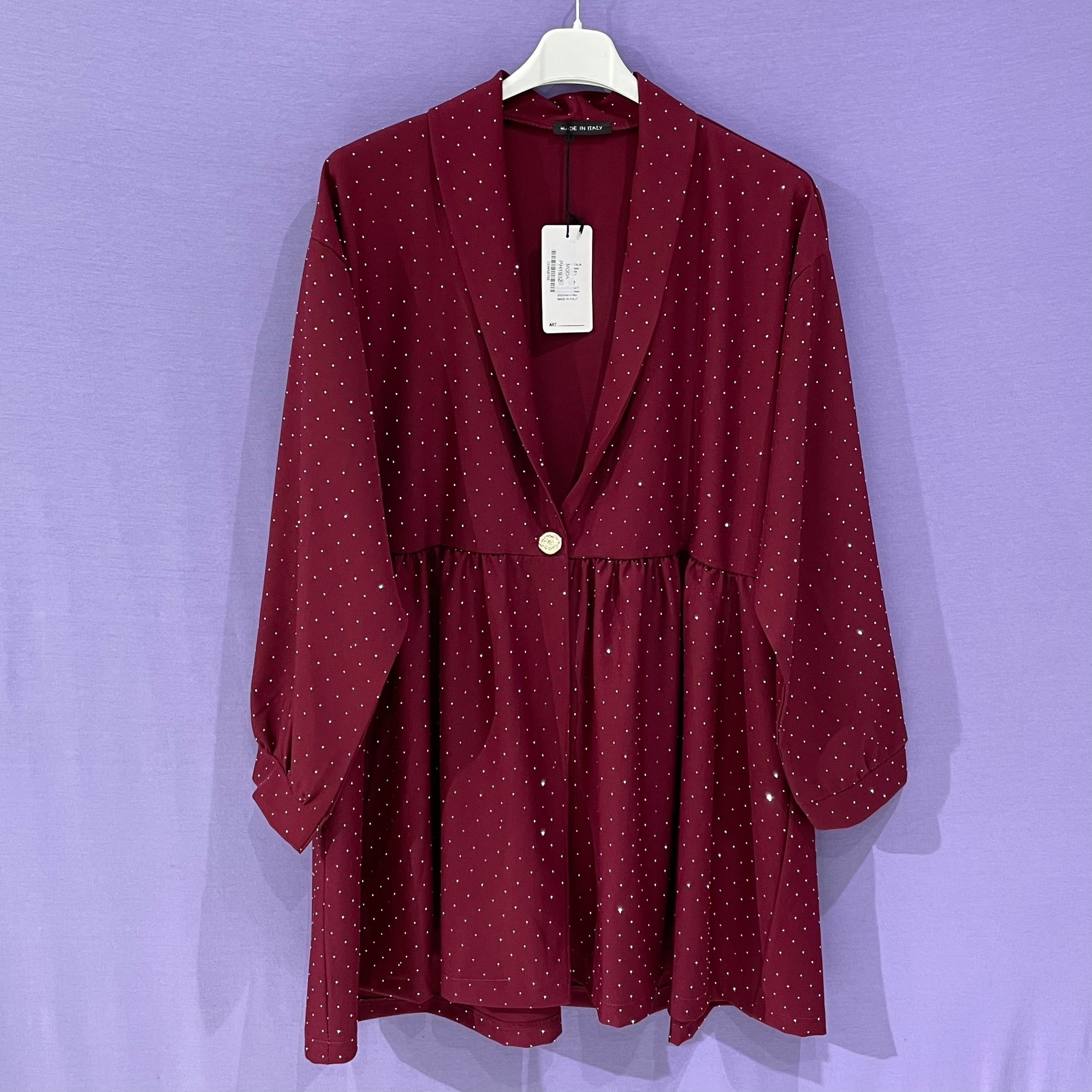 Giacca monopetto brillantini curvy