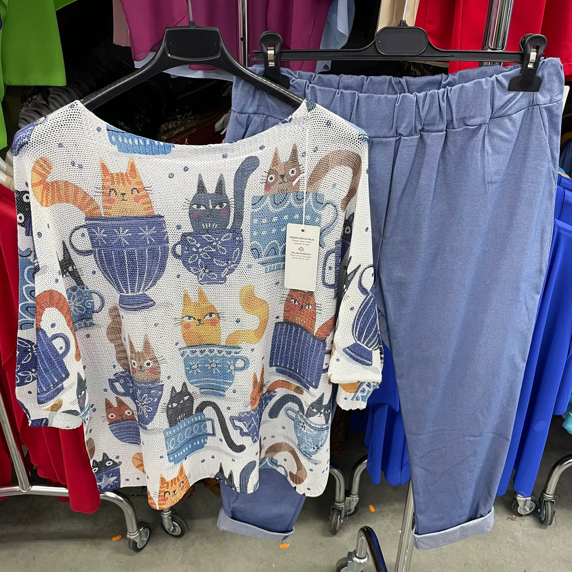 Completo Jeansetti e blusa