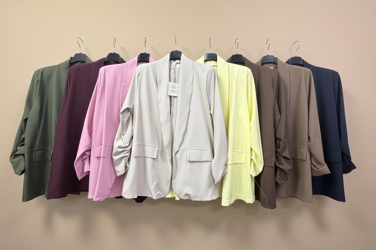 Maxi Blazer drappeggio - giacca taglie comode