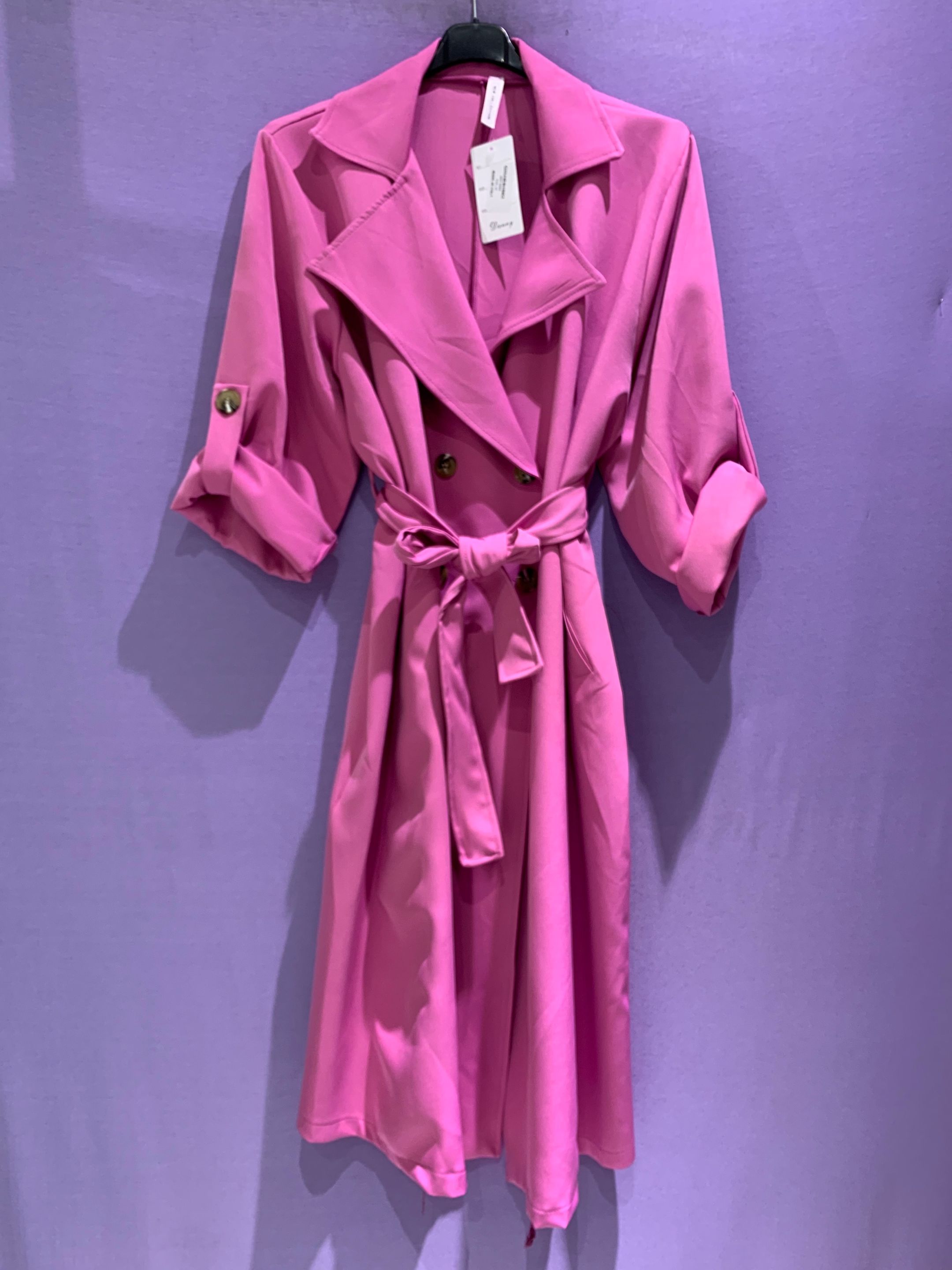 Trench lungo doppio petto curvy