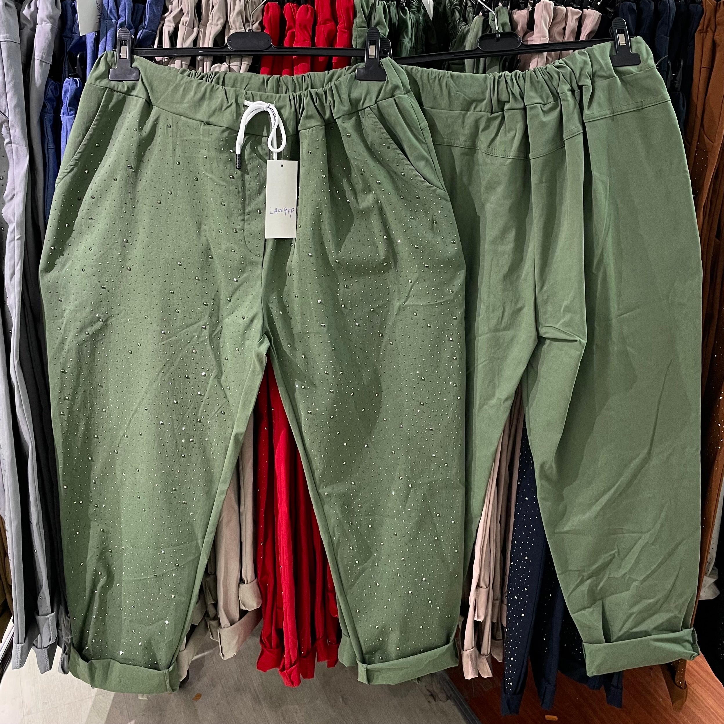 Jeansetto laccio strass curvy