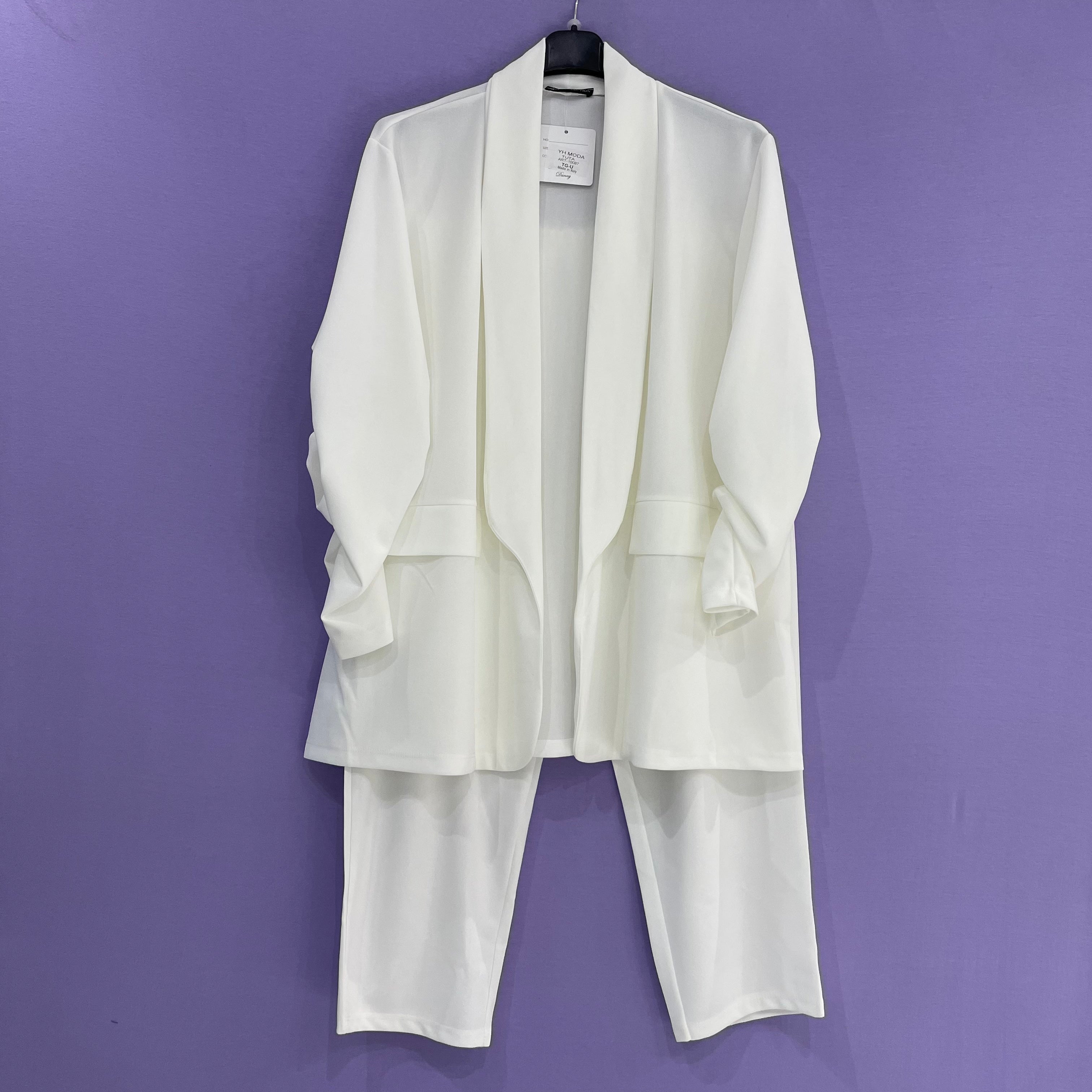 Tailleur completo manica arricciata - taglie comode taglie forti