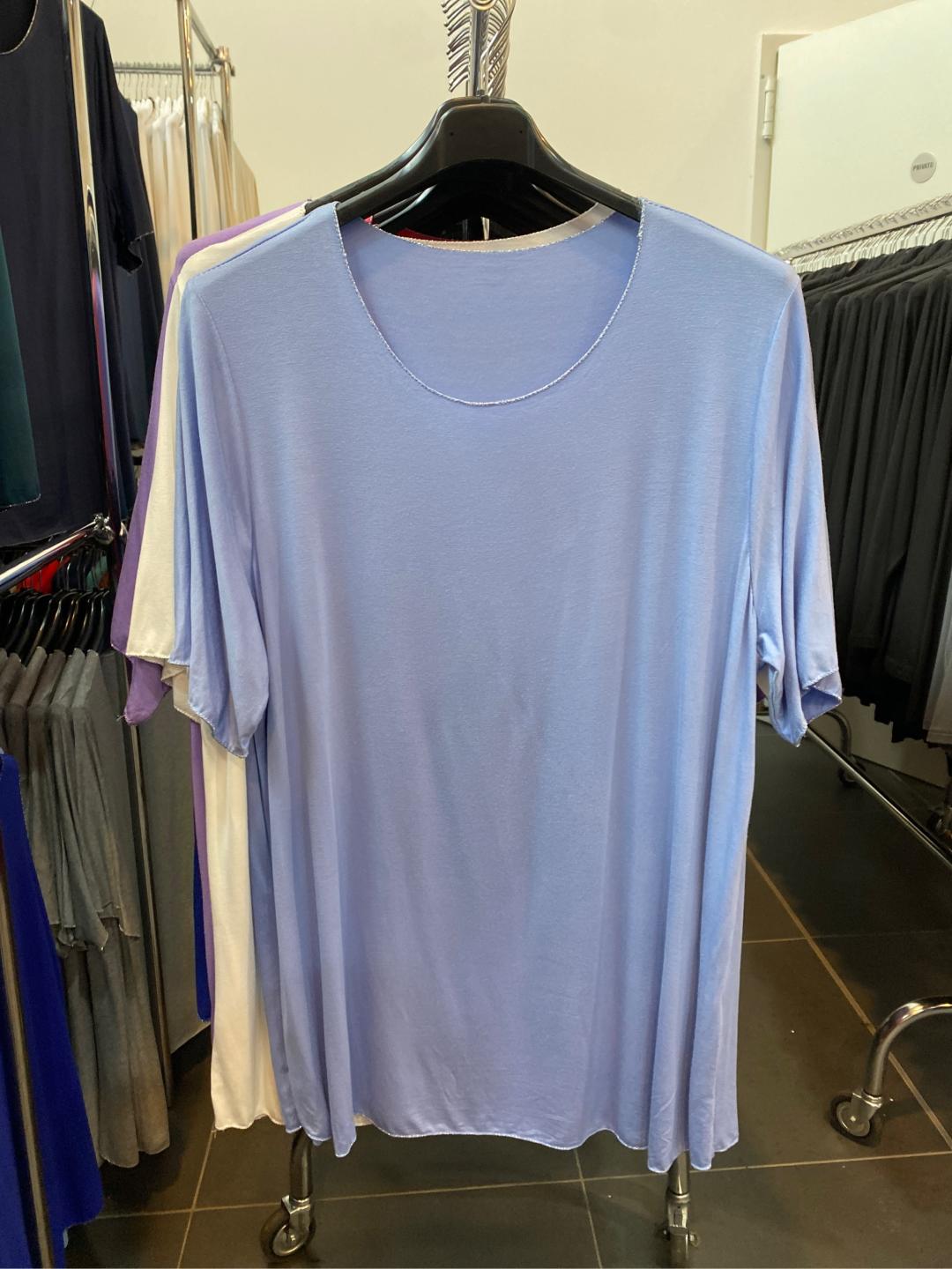 T-shirt bordo Lurex in viscosa elasticizzata taglia comoda - Prima Fila Moda Curvy