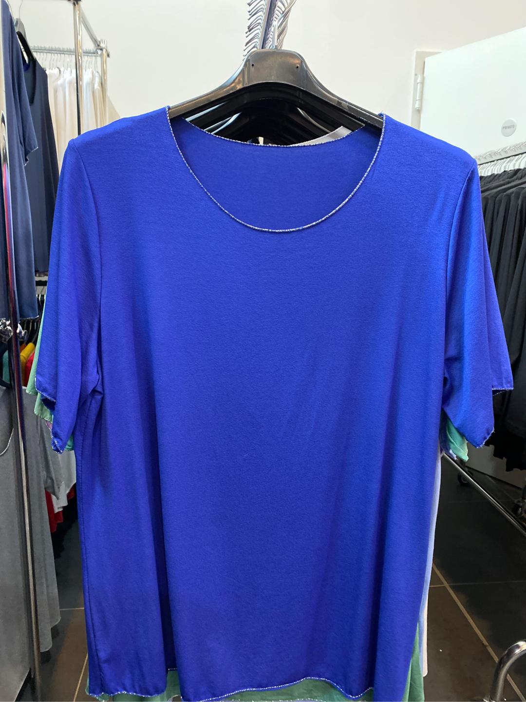 T-shirt bordo Lurex in viscosa elasticizzata taglia comoda - Prima Fila Moda Curvy