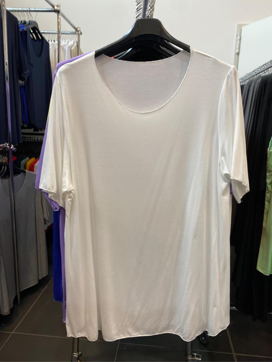 T-shirt bordo Lurex in viscosa elasticizzata taglia comoda - Prima Fila Moda Curvy