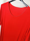 T-shirt bordo Lurex in viscosa elasticizzata taglia comoda - Prima Fila Moda Curvy