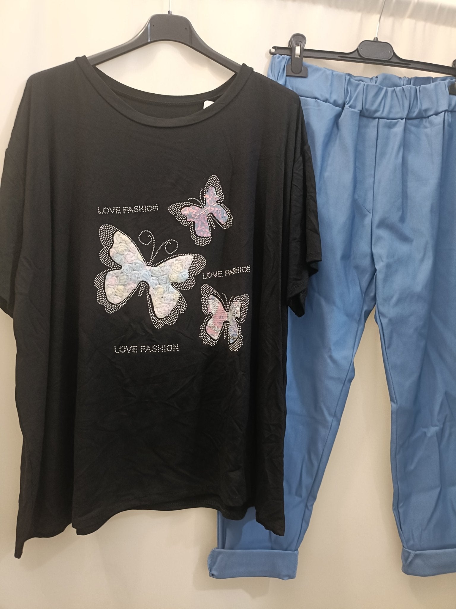 T-shirt farfalle Maxi in viscosa vestibilità oversize XL 5XL - Prima Fila Moda Curvy