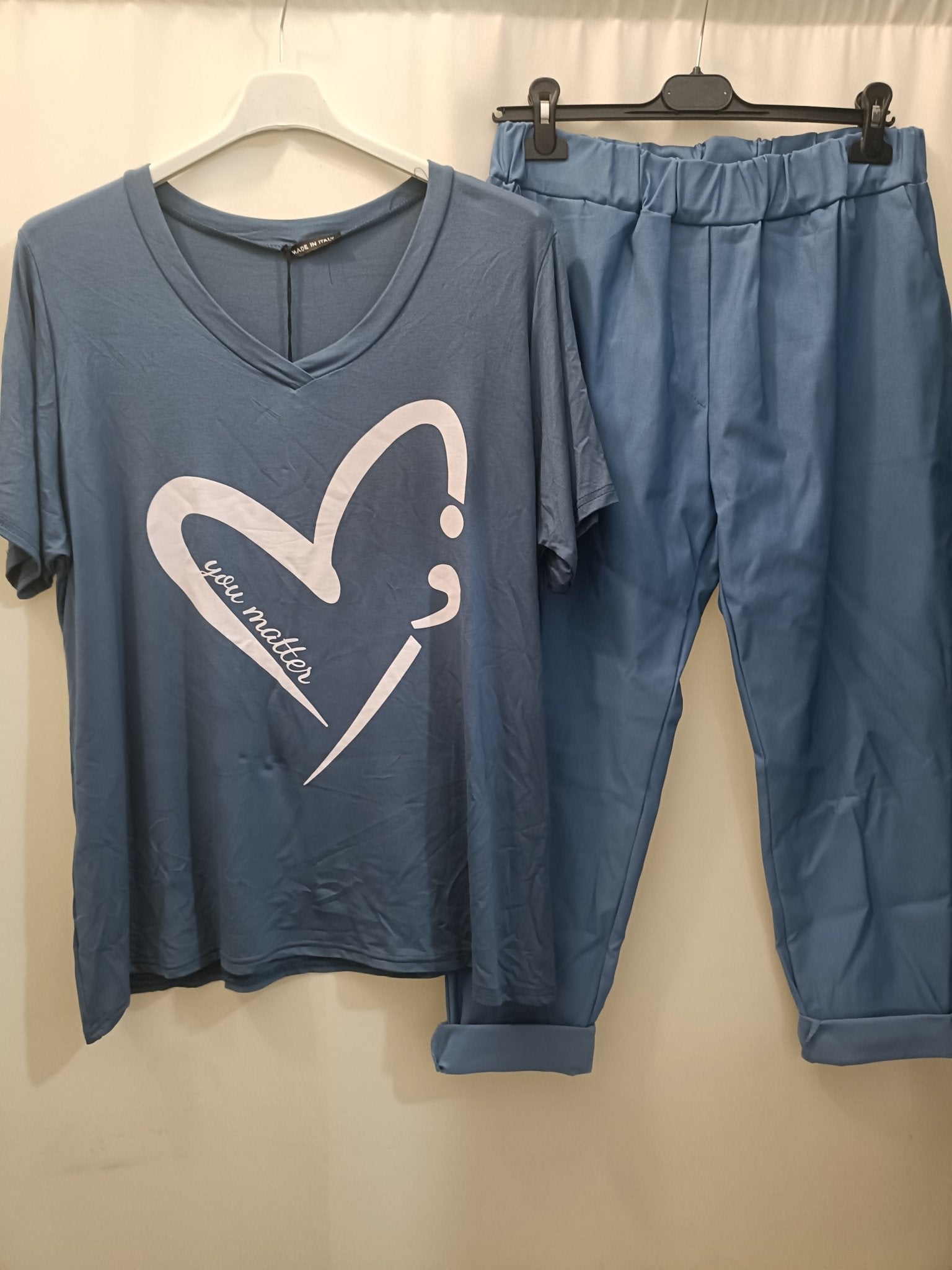 T-shirt in viscosa con cuore - taglie comode XL 4XL - Prima Fila Moda Curvy