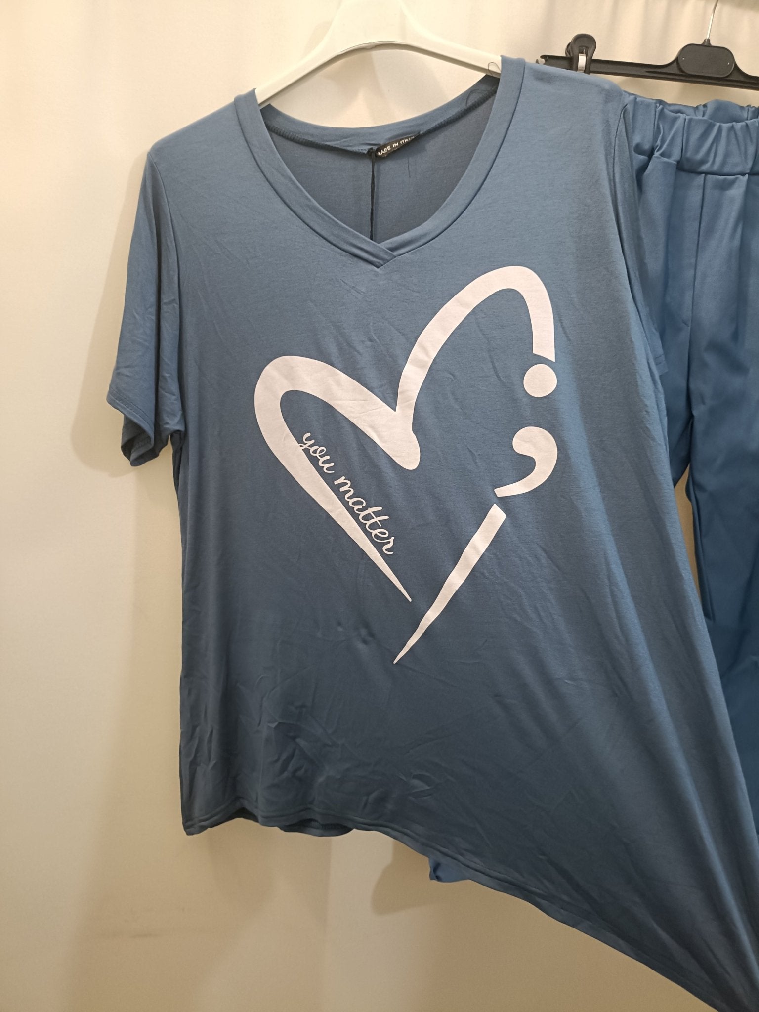 T-shirt in viscosa con cuore - taglie comode XL 4XL - Prima Fila Moda Curvy