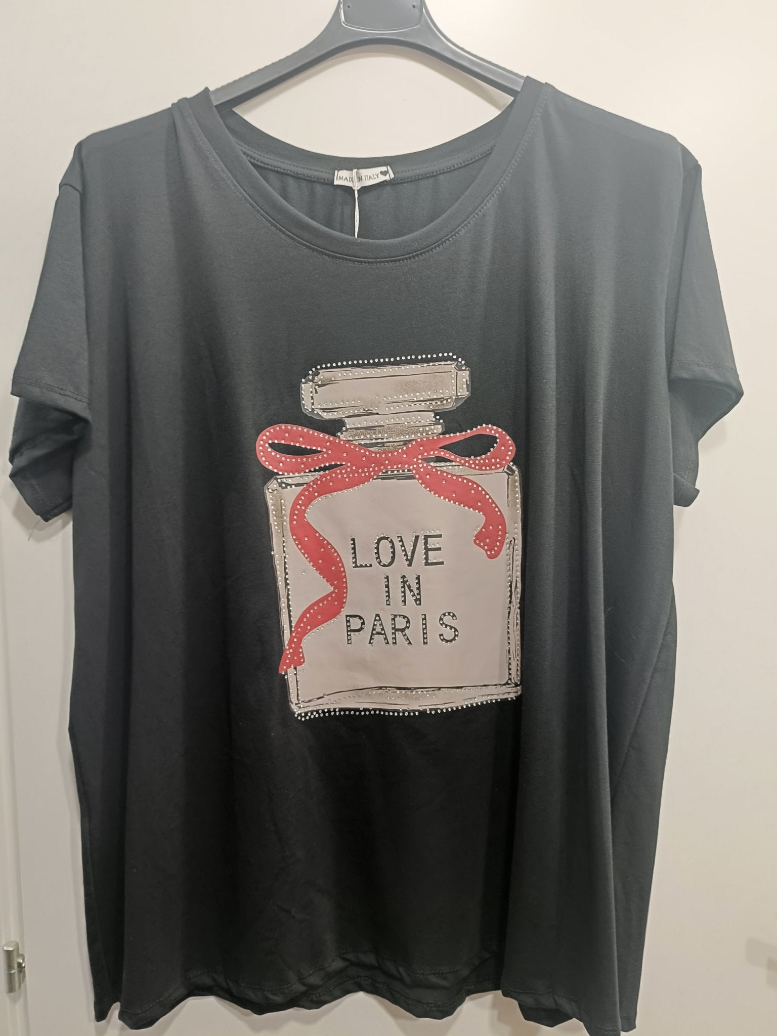 T-shirt Stampa e strass - taglie comode - Prima Fila Moda Curvy