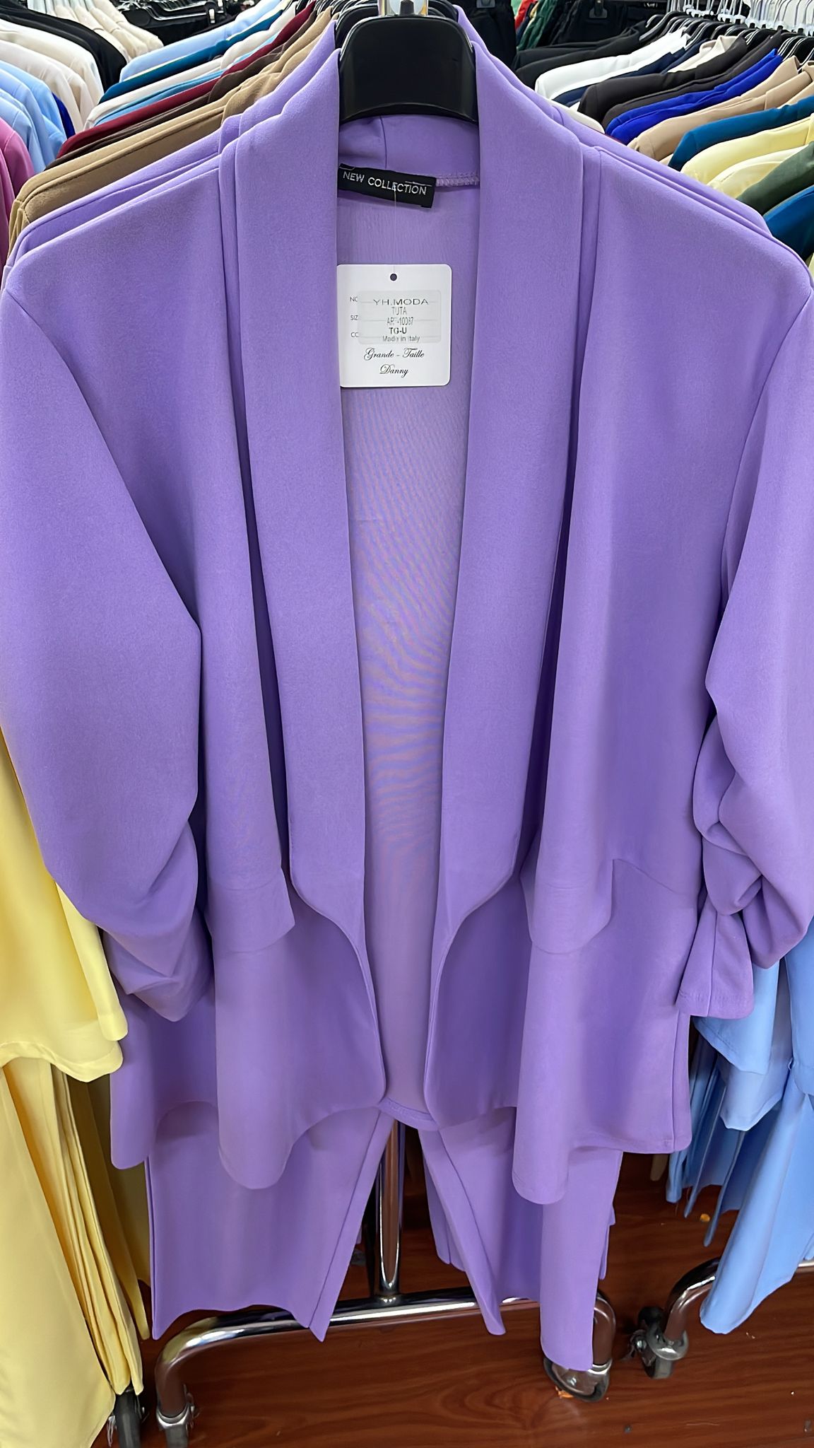 Tailleur completo manica arricciata - taglie comode taglie forti - Prima Fila Moda Curvy