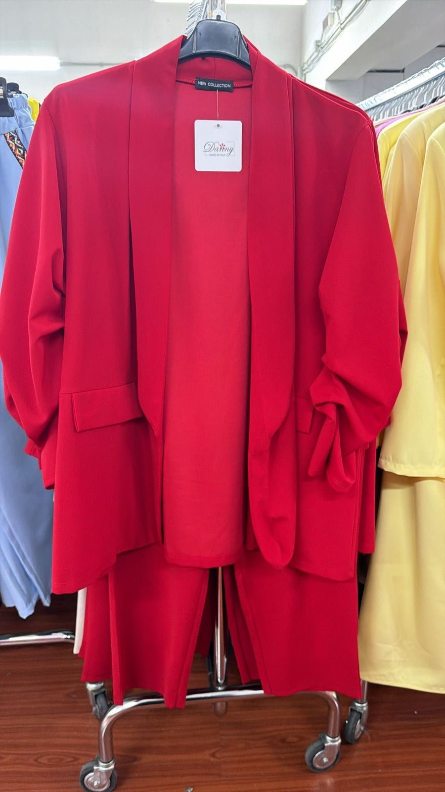 Tailleur completo manica arricciata - taglie comode taglie forti - Prima Fila Moda Curvy