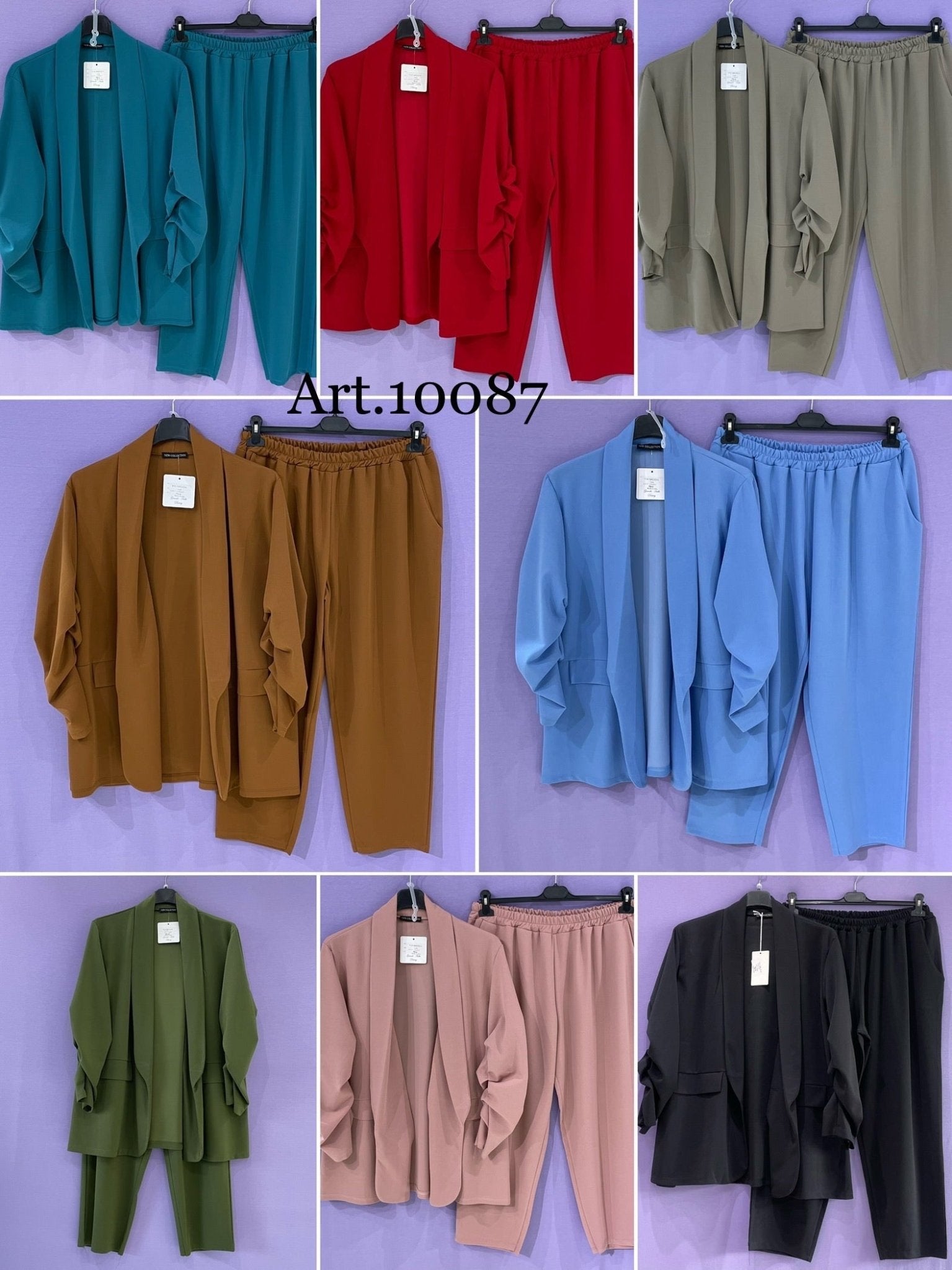 Tailleur curvy manica arricciata - Prima Fila Moda Curvy