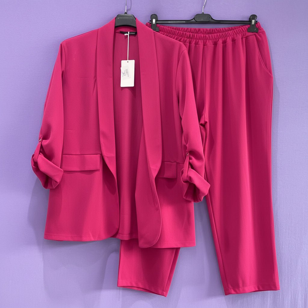 Tailleur Curvy Over manica arricciata - Prima Fila Moda Curvy