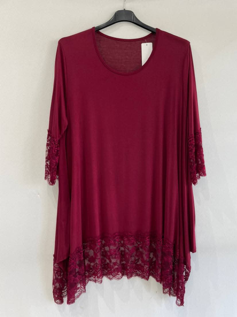 Top doppio pizzo viscosa - Prima Fila Moda Curvy