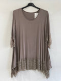 Top doppio pizzo viscosa - Prima Fila Moda Curvy