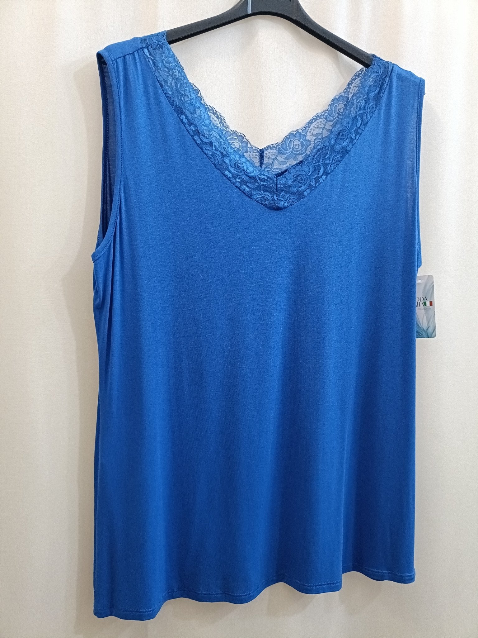 Top Royal con scollo in pizzo - taglie comode - Prima Fila Moda Curvy