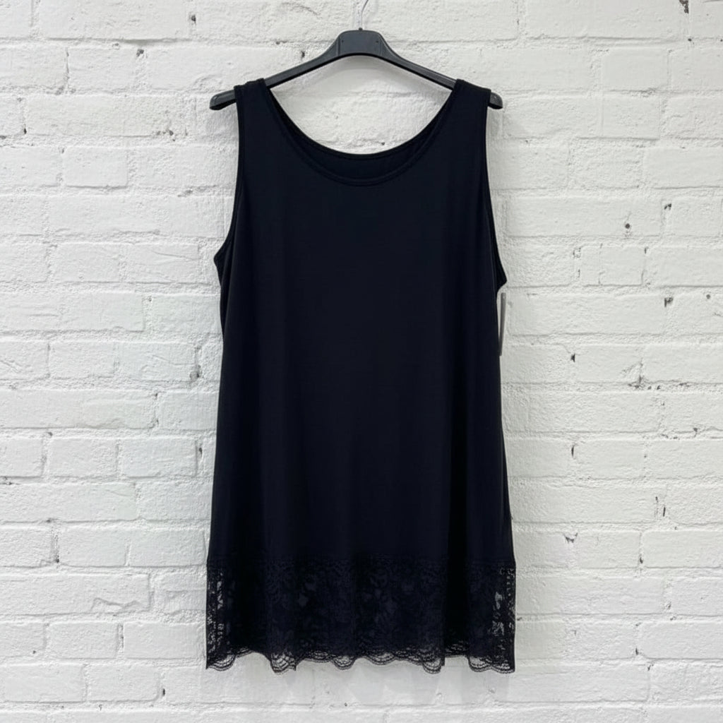 Maxi canotta con pizzo donna curvy