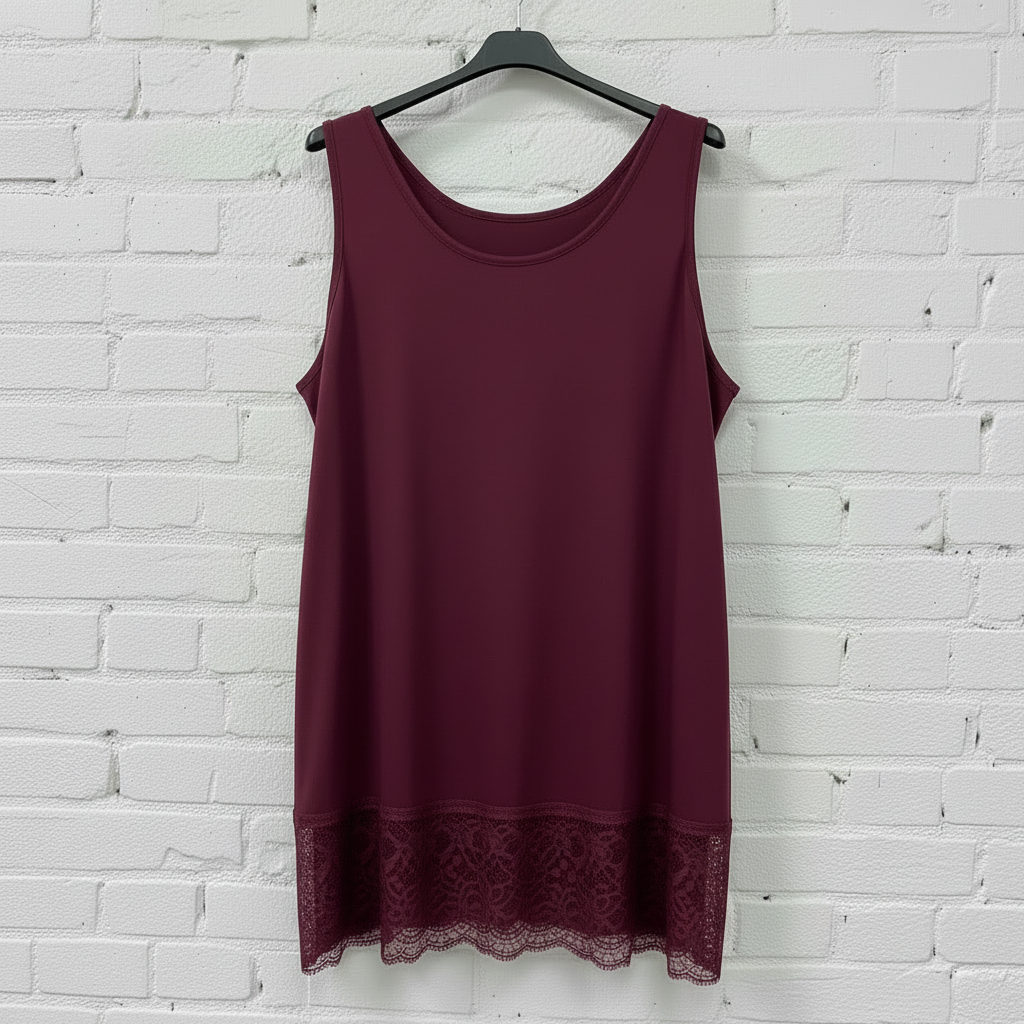 Top elasticizzato pizzo curvy