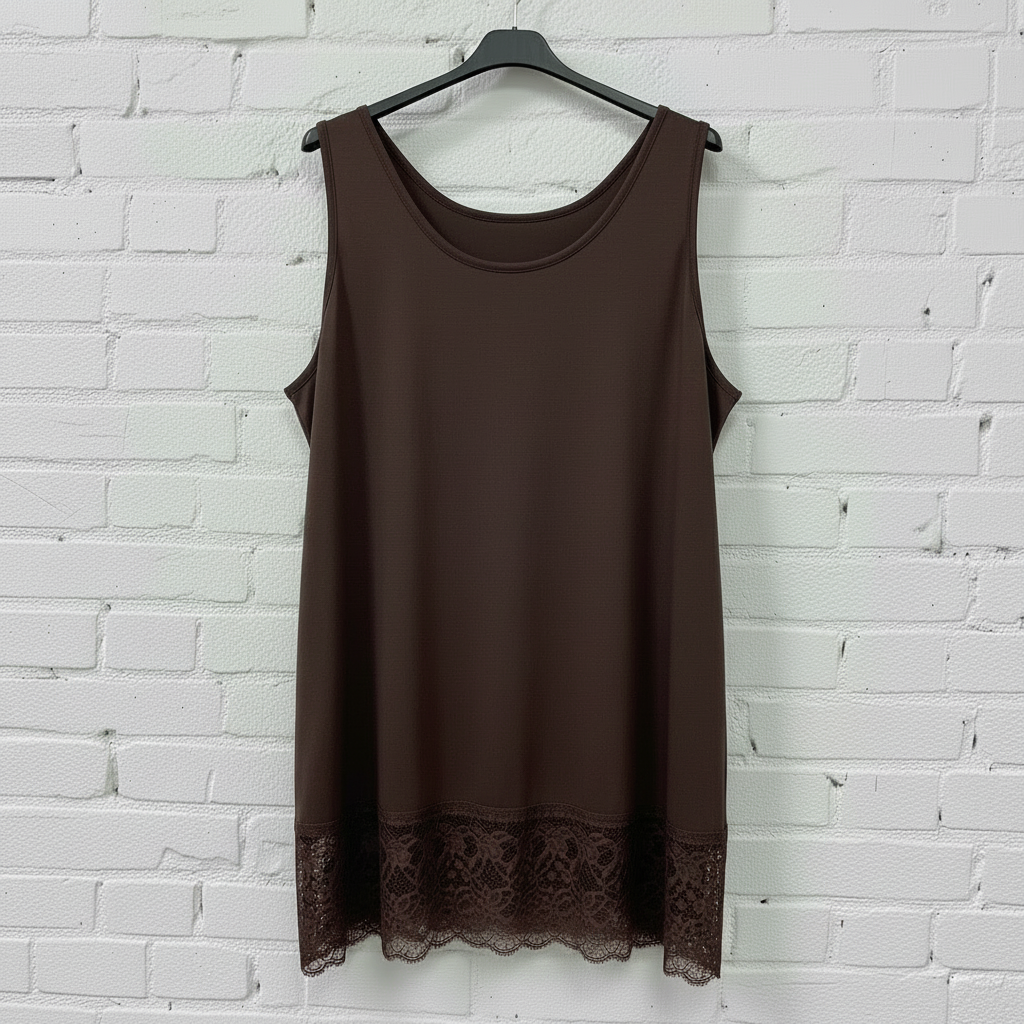 Maxi canotta con pizzo donna curvy