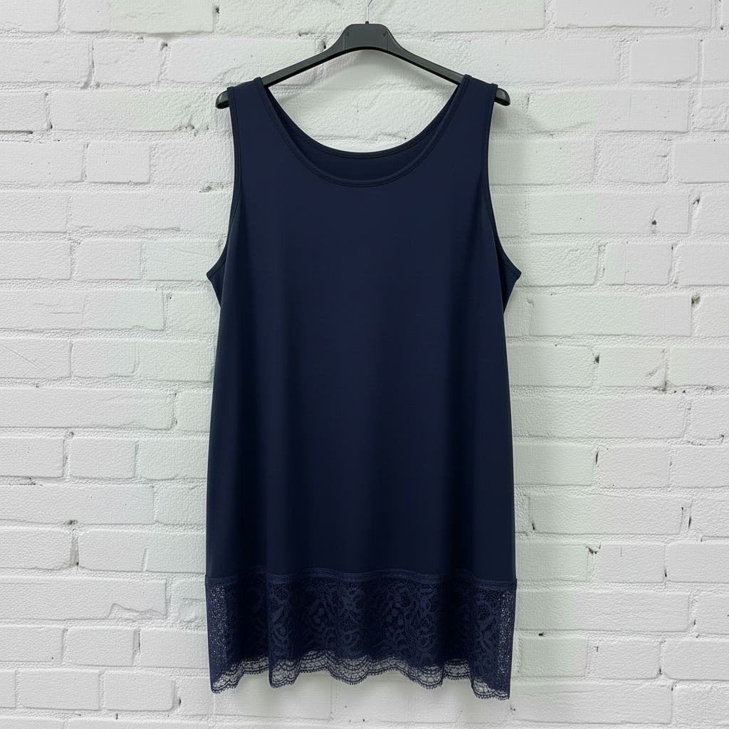 Maxi canotta con pizzo donna curvy