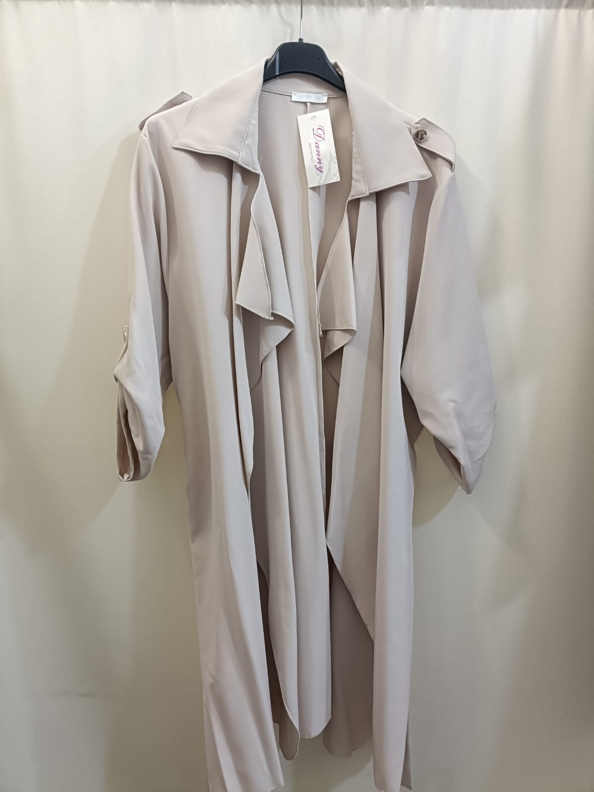 Trench Crema con bottoni oro - taglie comode - Prima Fila Moda Curvy
