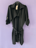 Trench Curvy nero - Prima Fila Moda Curvy