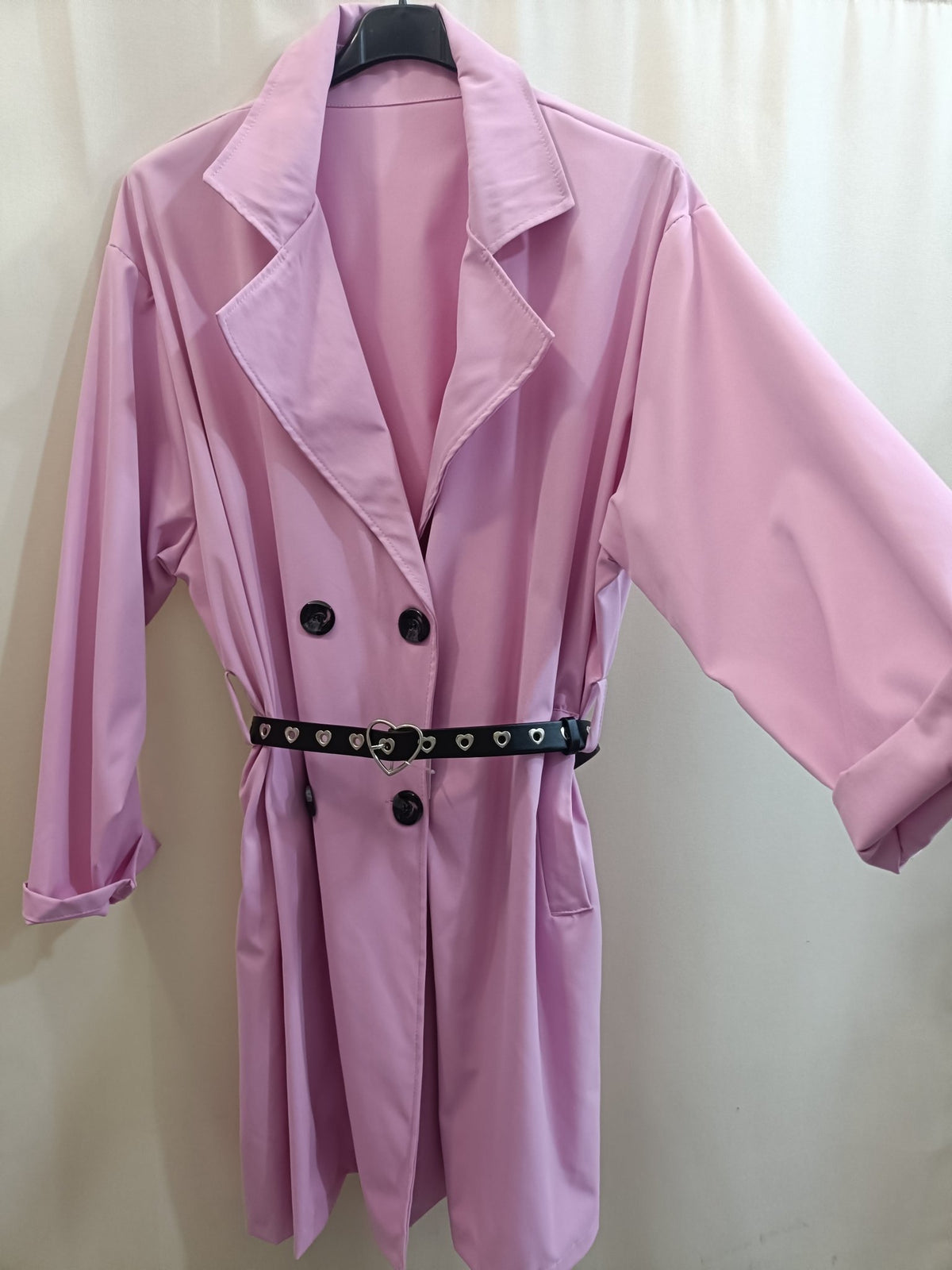 Trench lungo curvy - con cintura abbinata - Prima Fila Moda Curvy