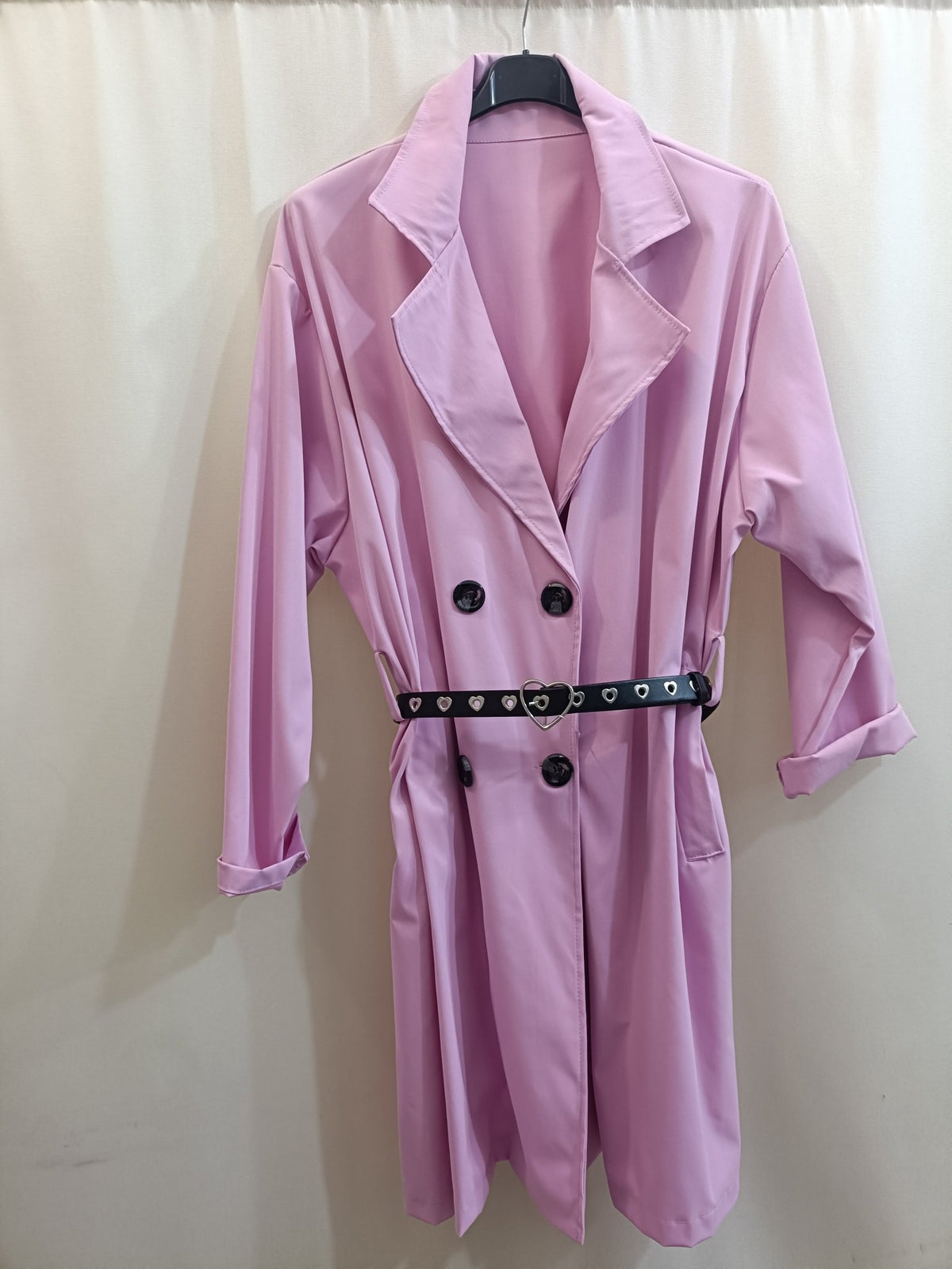 Trench lungo curvy - con cintura abbinata - Prima Fila Moda Curvy
